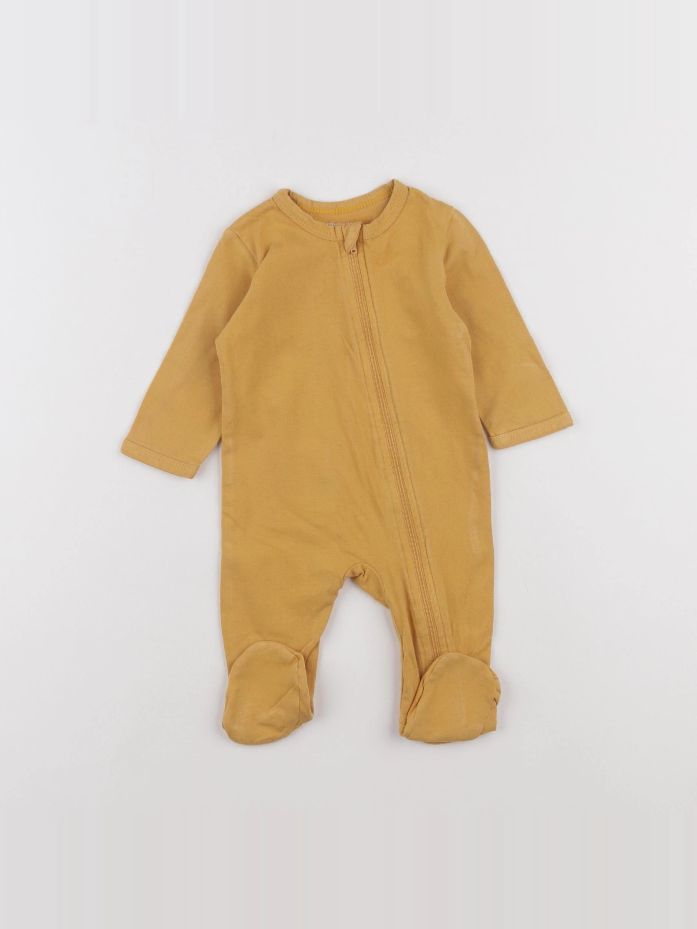 Vertbaudet - pyjama coton jaune - 3 mois