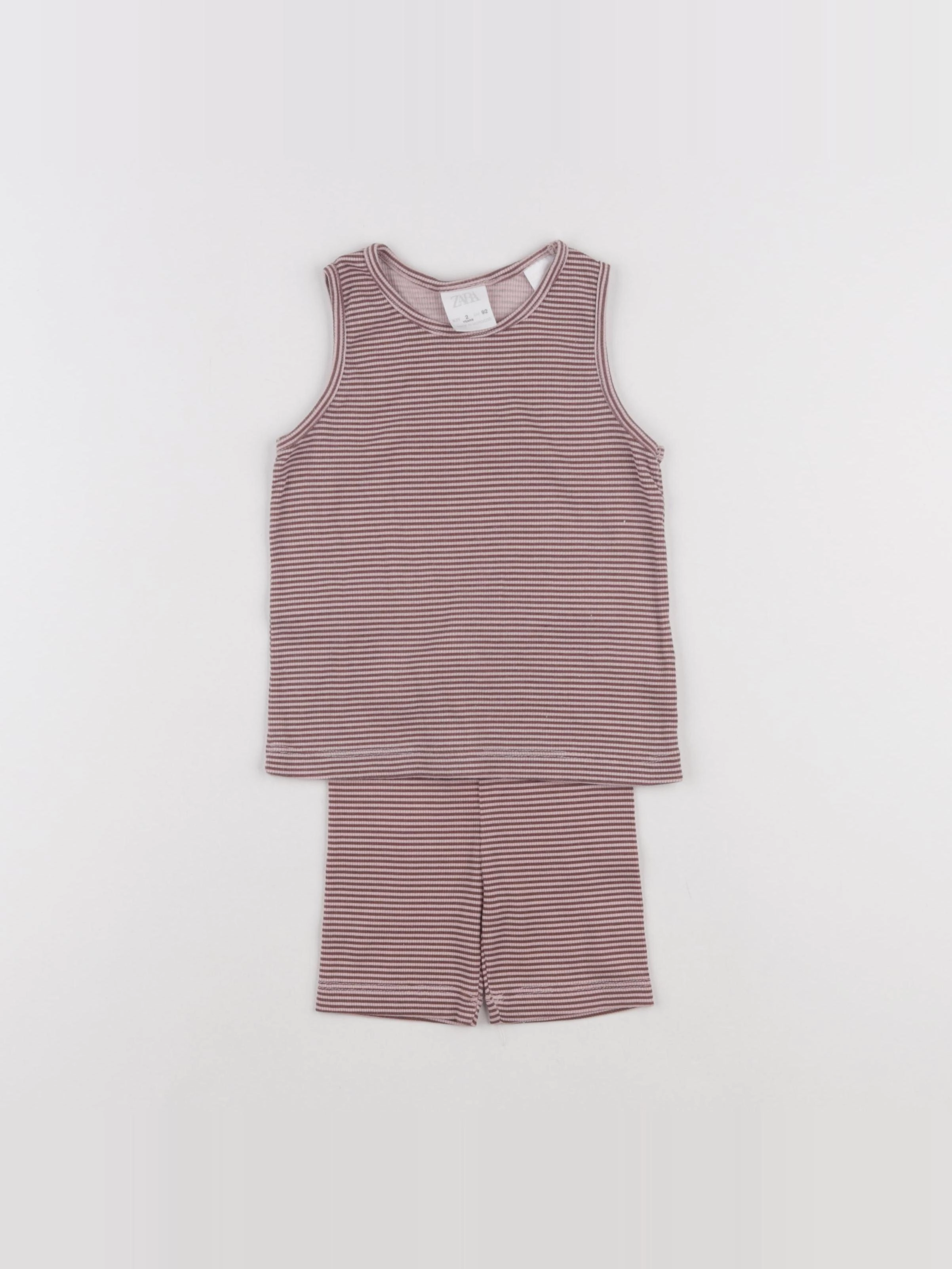Zara - pyjama coton rose - 2 ans