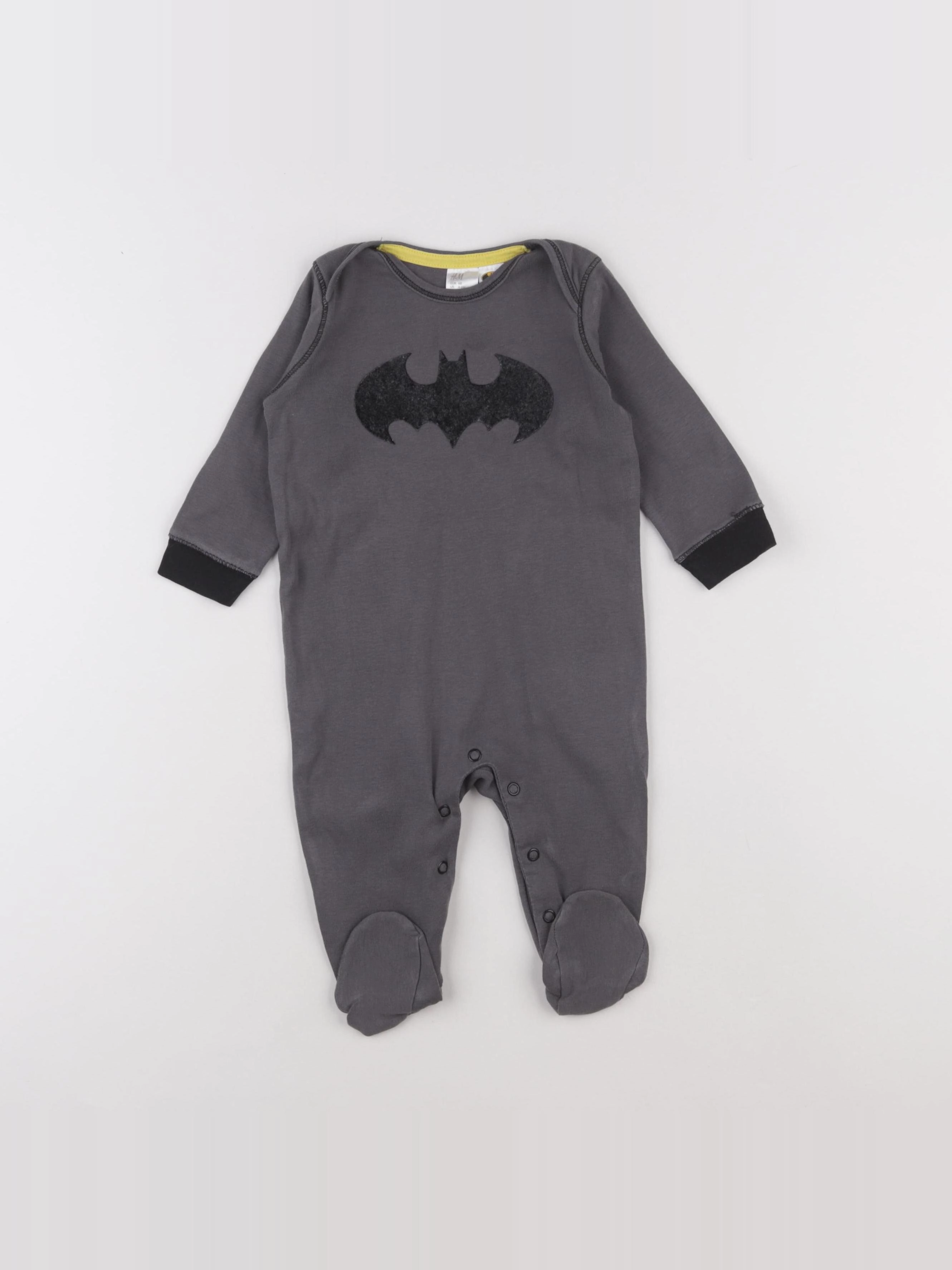 H&M - pyjama coton gris - 3/6 mois
