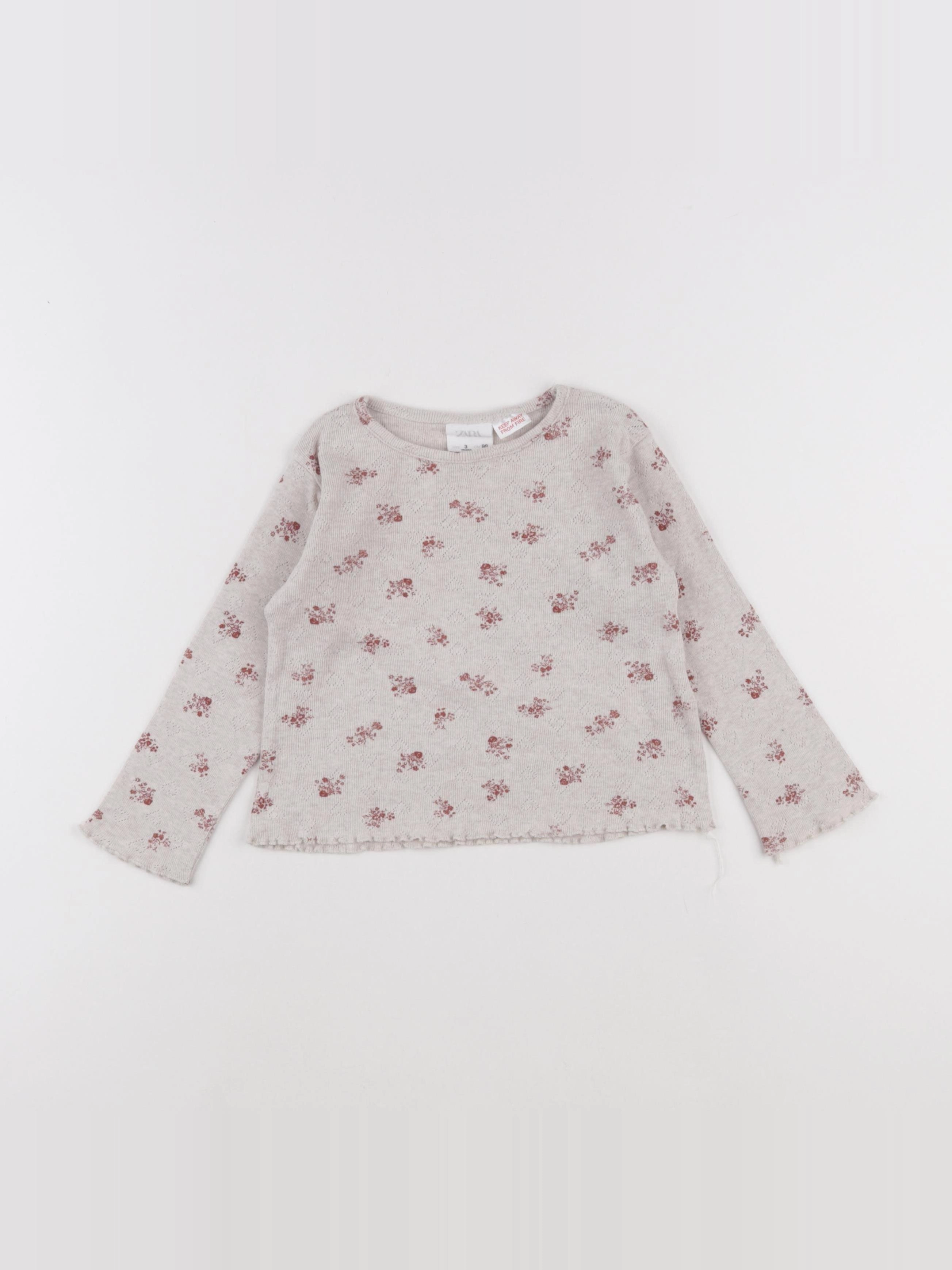 Zara - tee-shirt gris - 3 ans