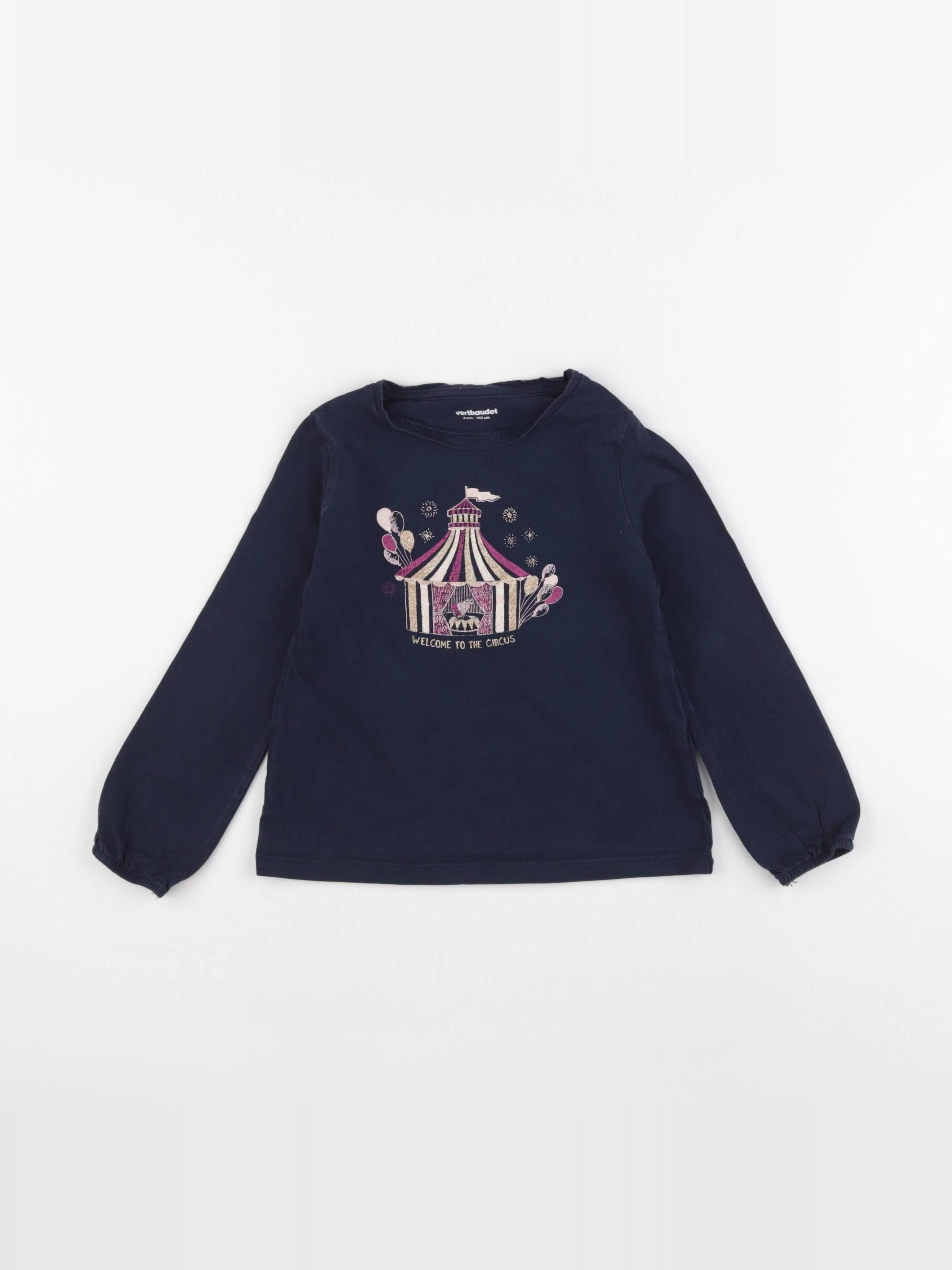 Vertbaudet - tee-shirt bleu - 4 ans