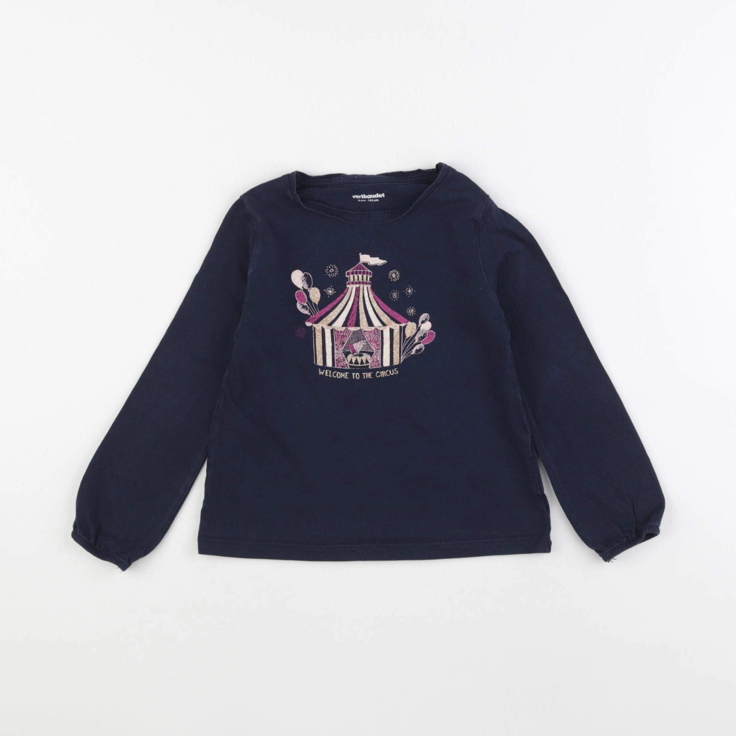 Vertbaudet - tee-shirt bleu - 4 ans
