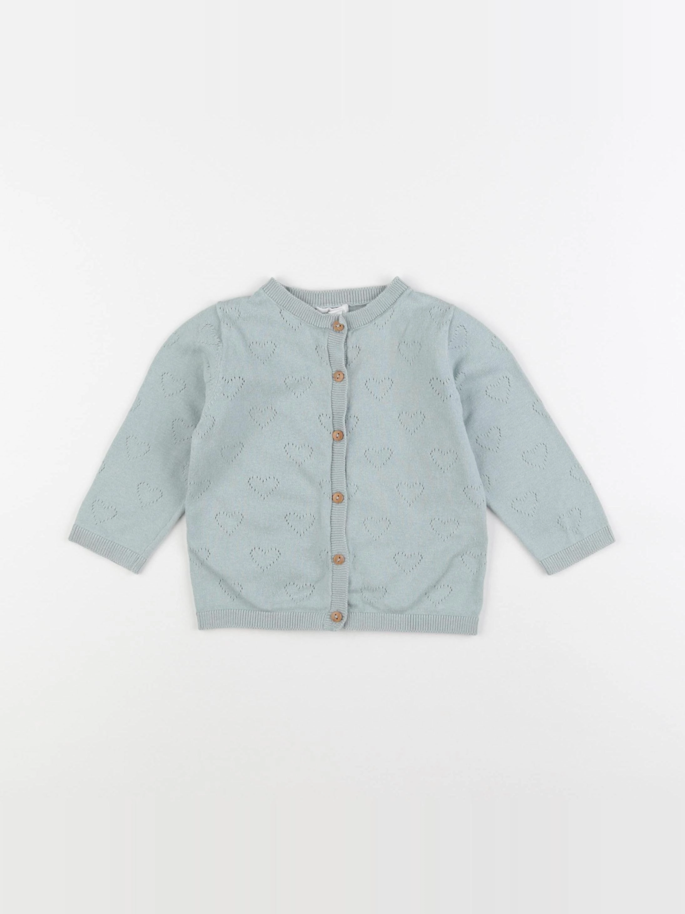 Vertbaudet - gilet bleu - 12 mois