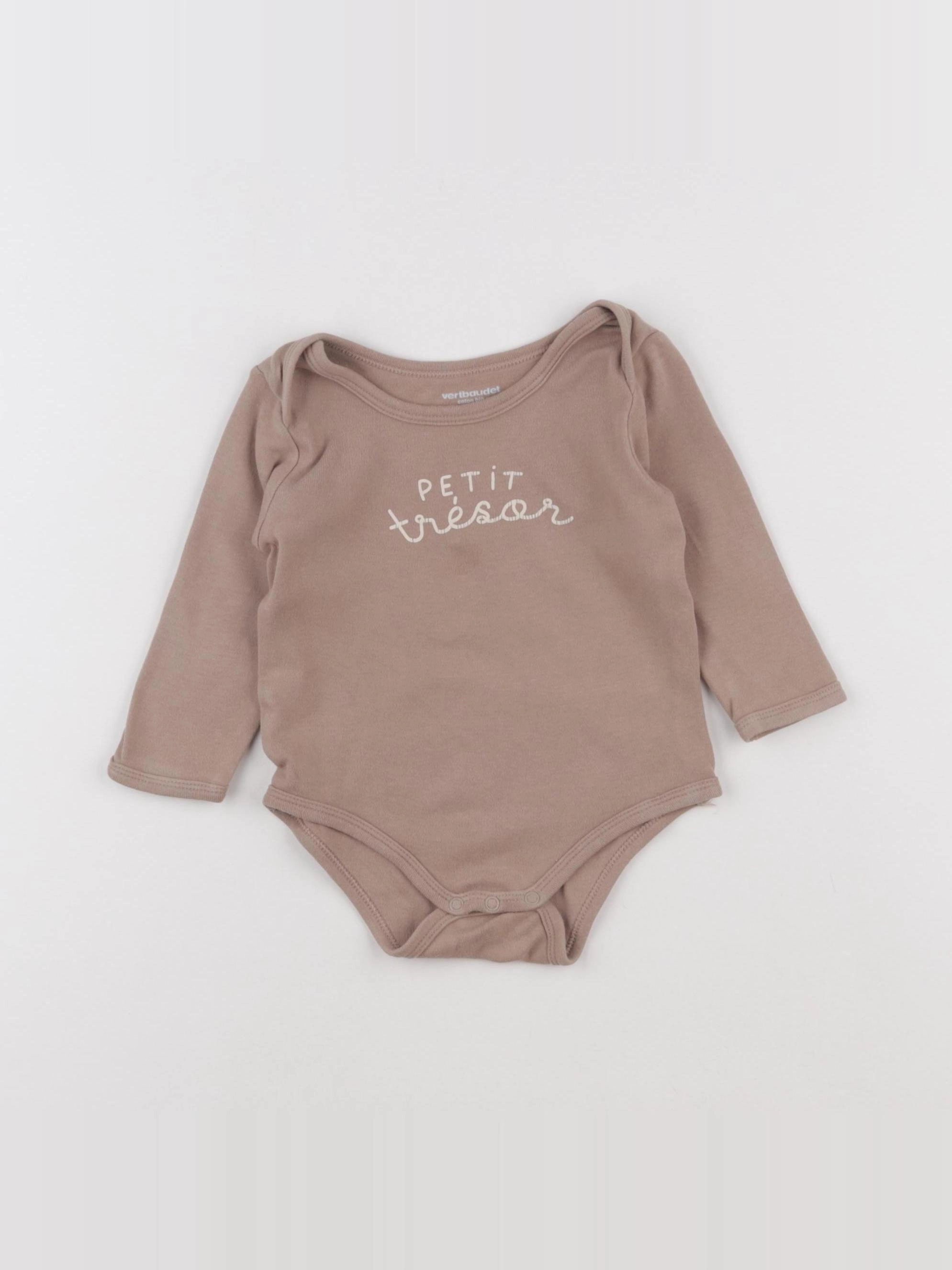Vertbaudet - body marron - 9 mois