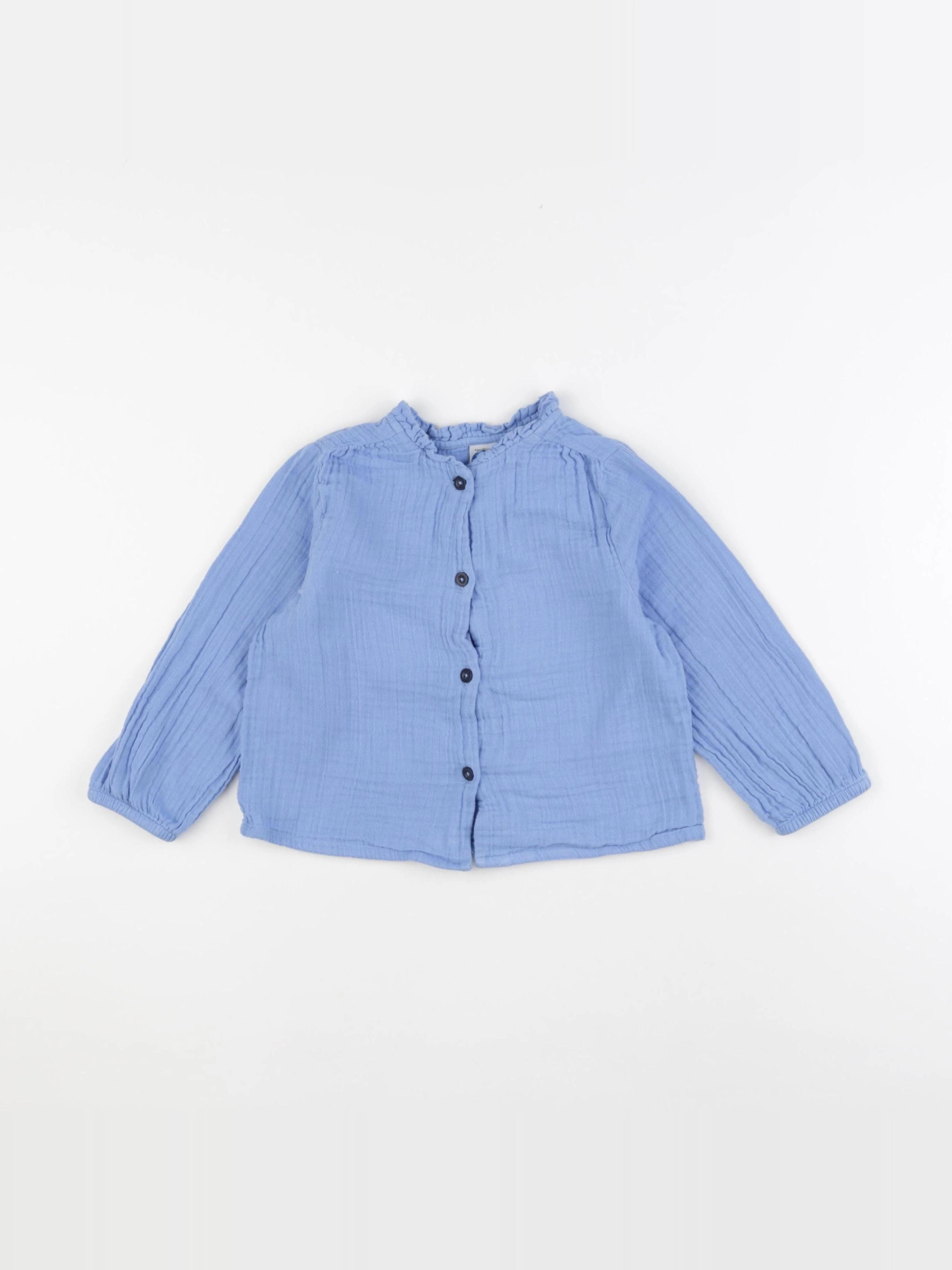 Petit Bateau - blouse bleu - 4 ans