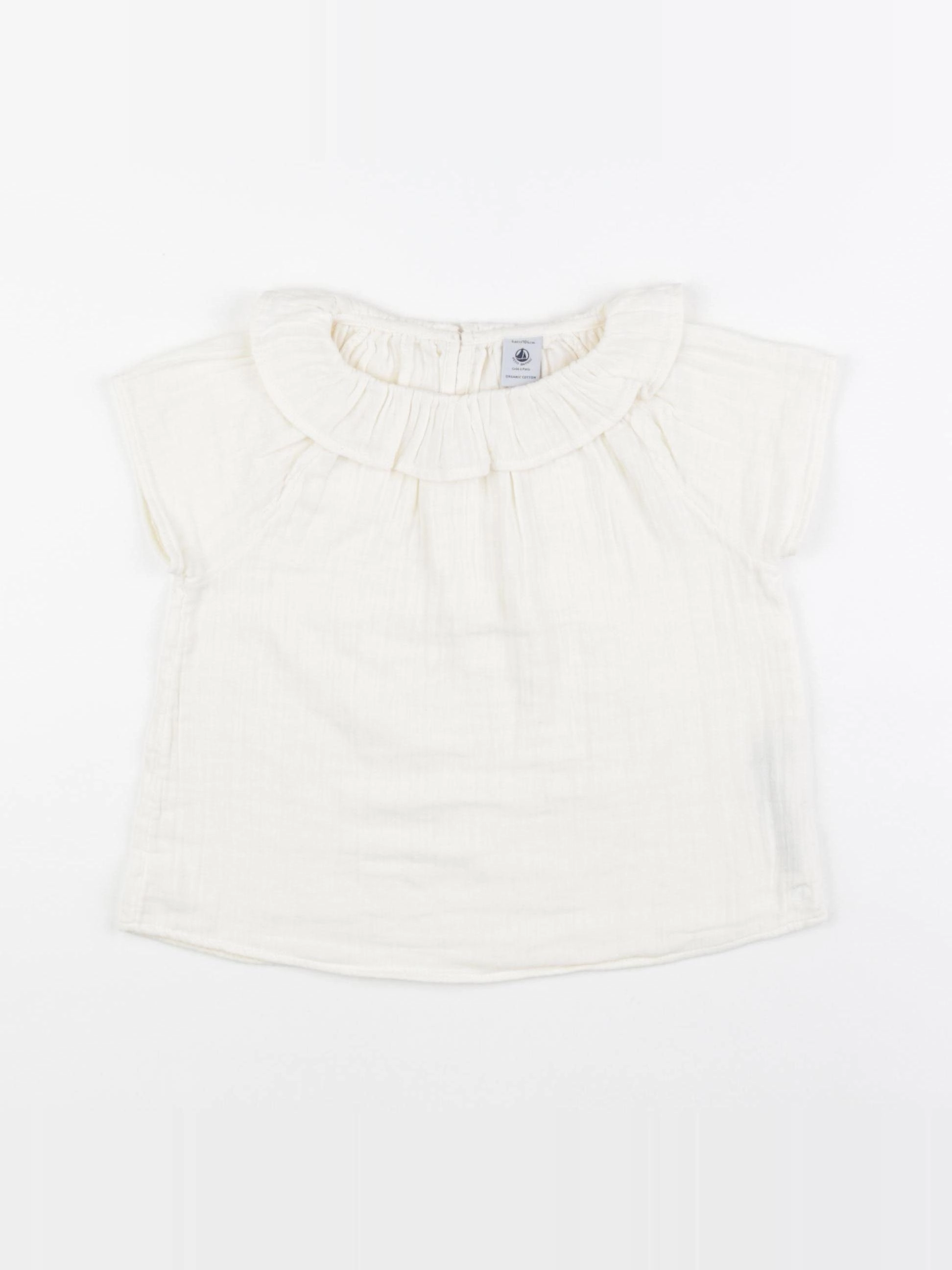 Petit Bateau - blouse blanc - 4 ans