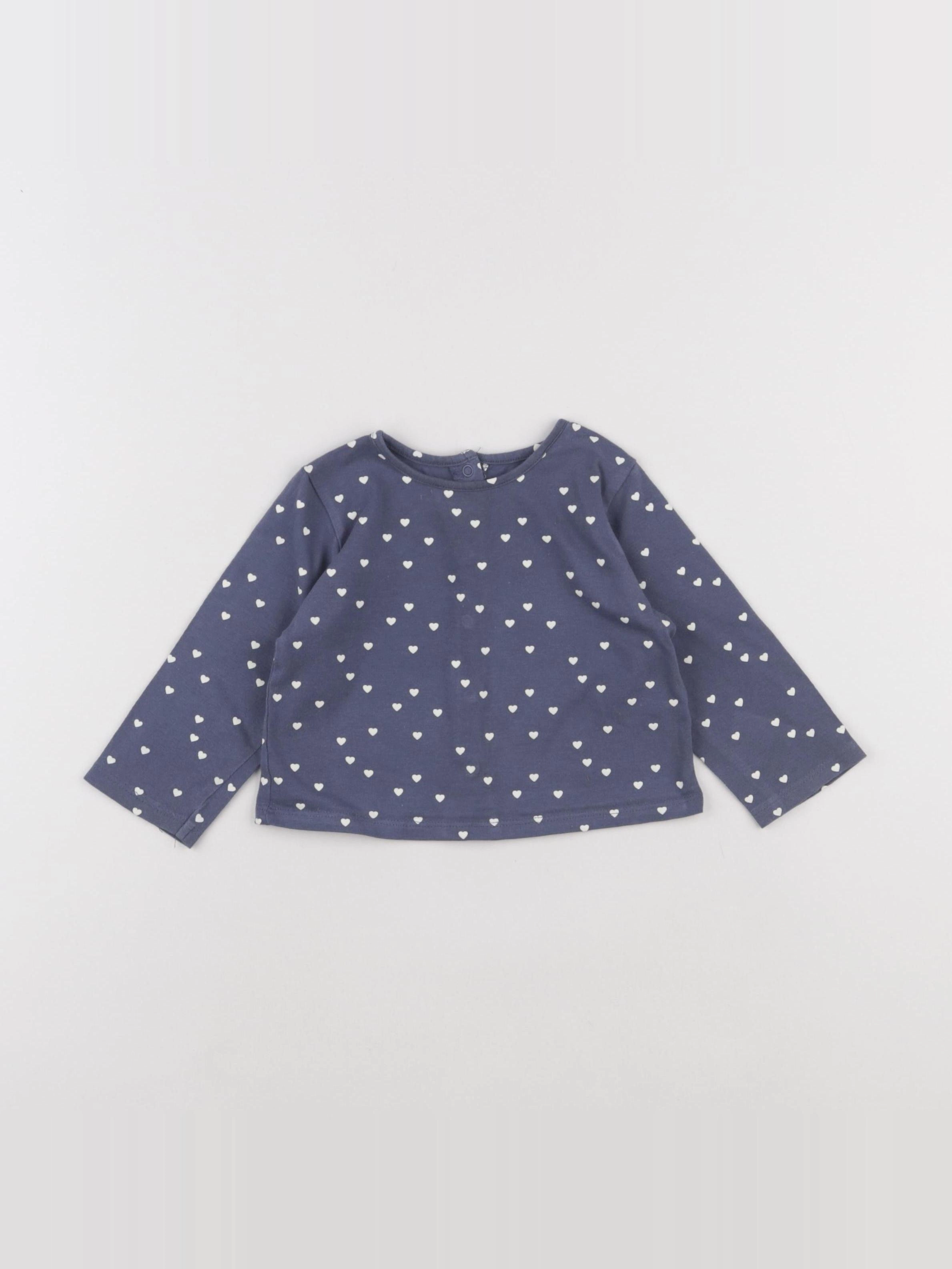 Vertbaudet - tee-shirt bleu - 9 mois