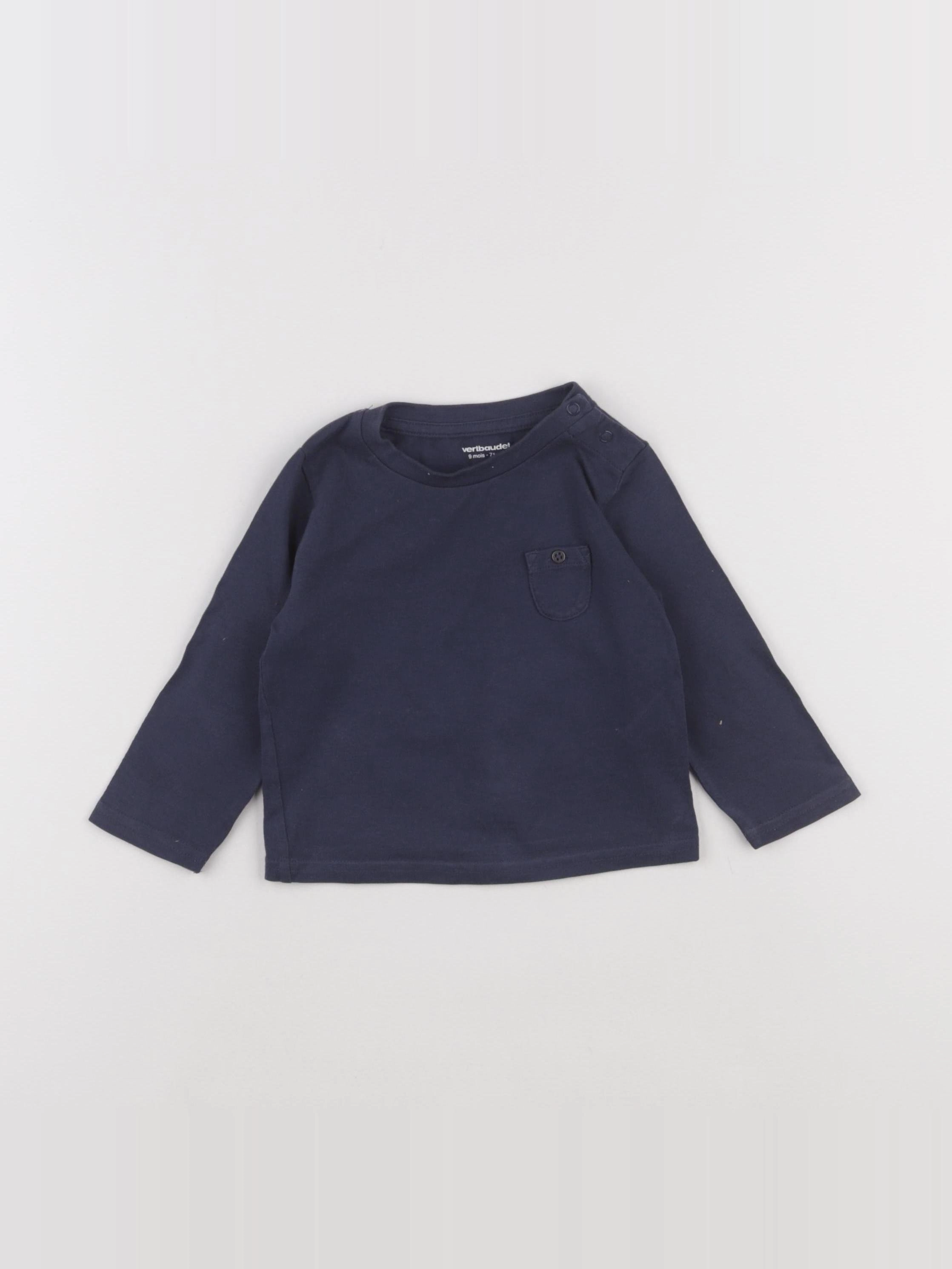 Vertbaudet - tee-shirt bleu - 9 mois