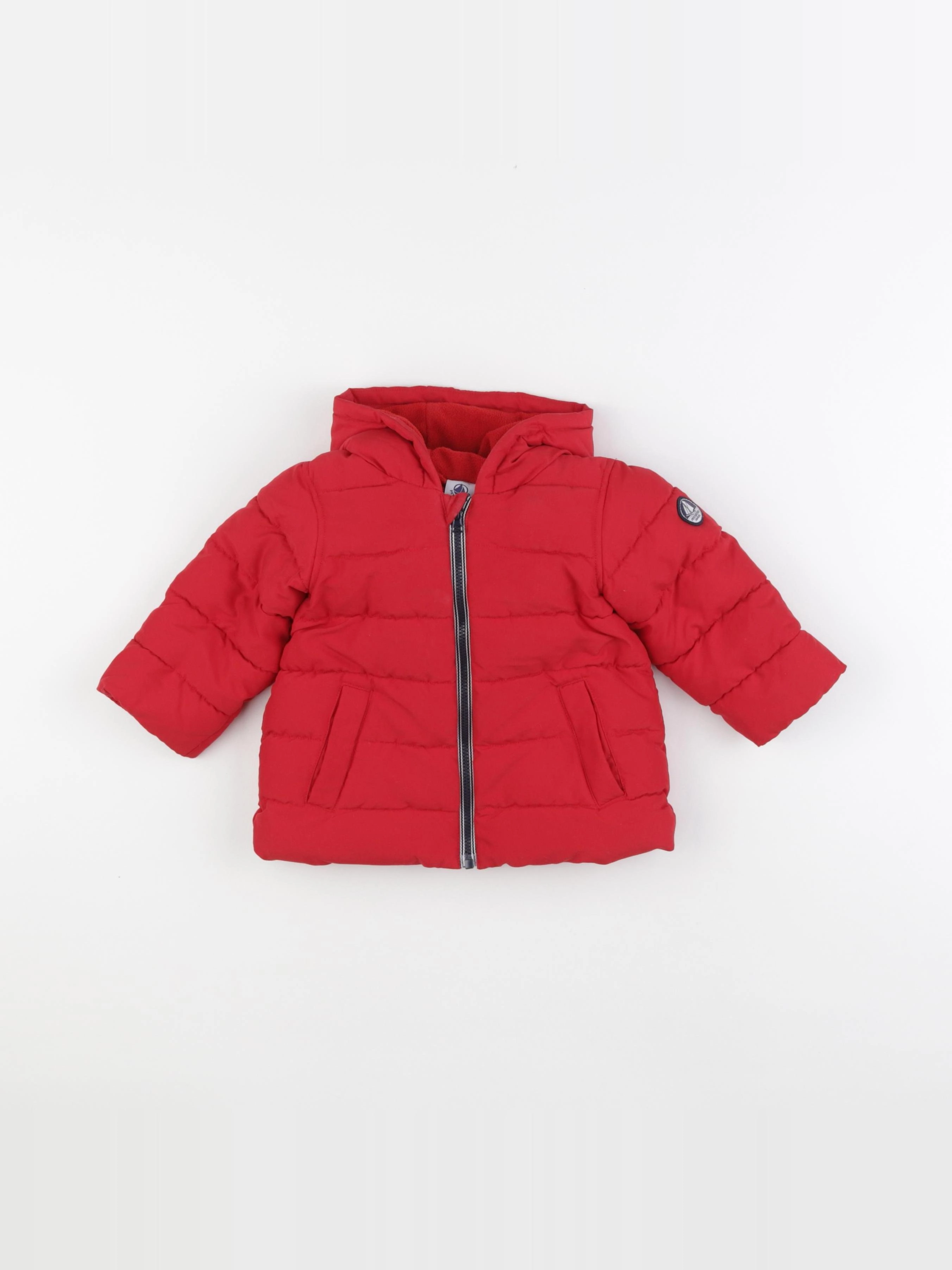 Petit Bateau - doudoune rouge - 12 mois