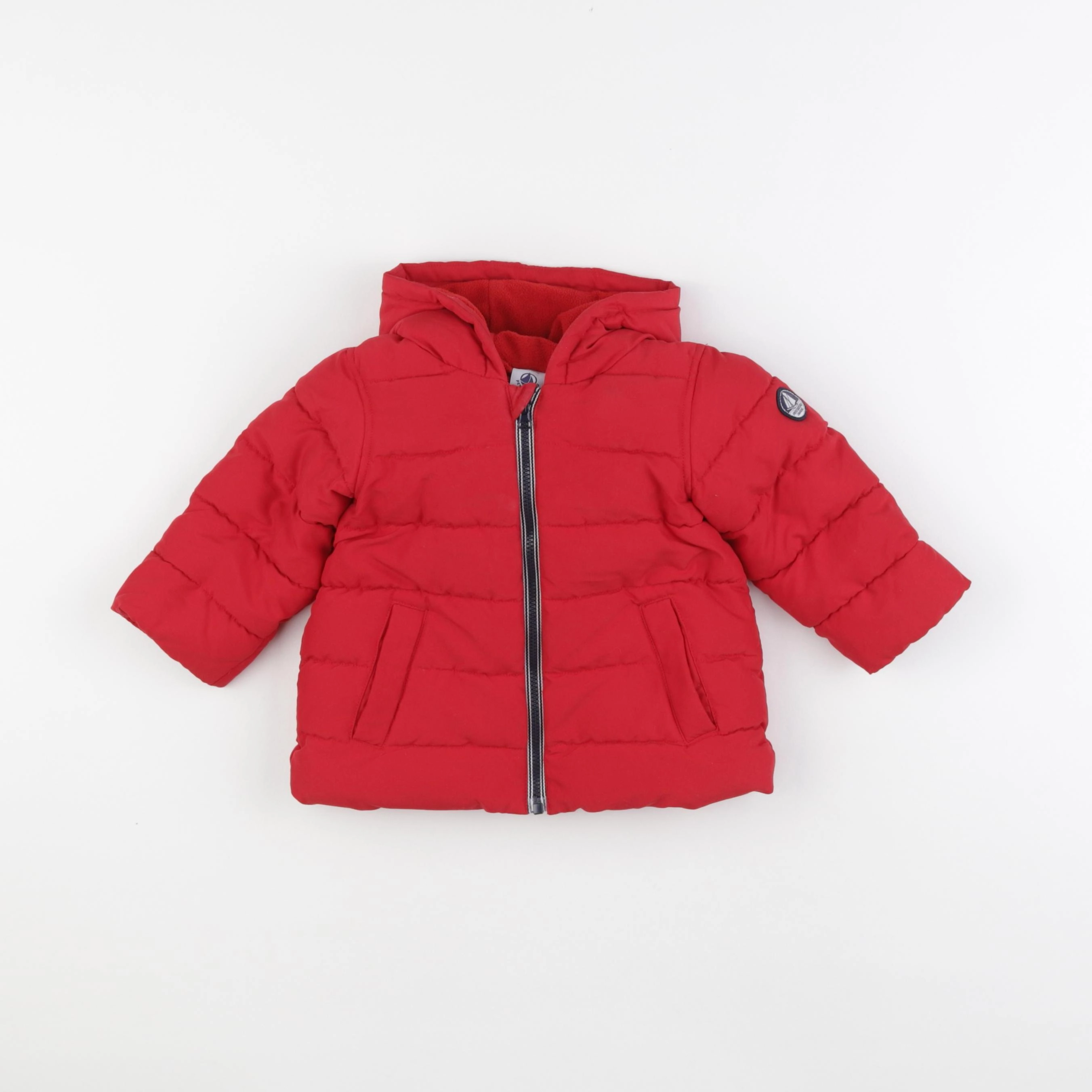 Petit Bateau - doudoune rouge - 12 mois