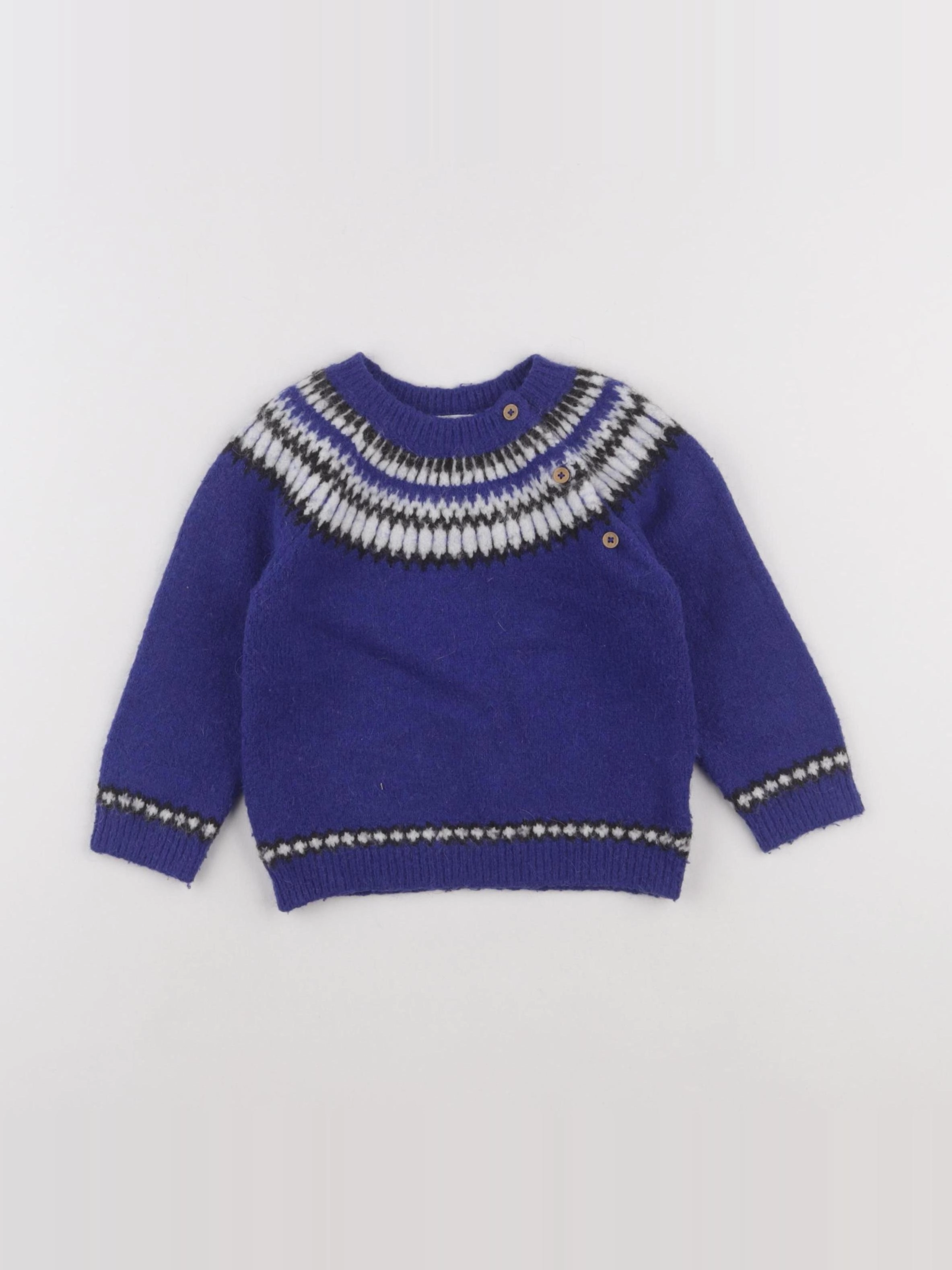 Boutchou - pull bleu - 36 mois