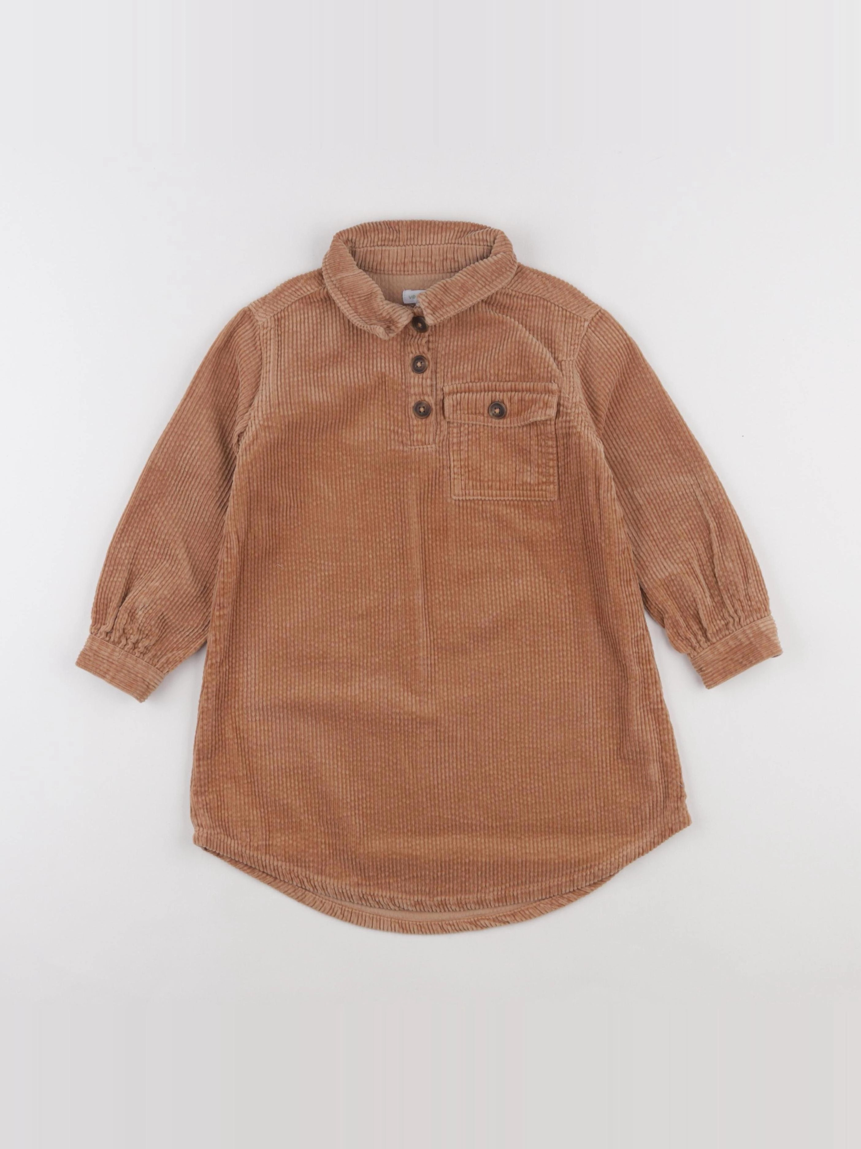 Vertbaudet - robe marron - 4 ans