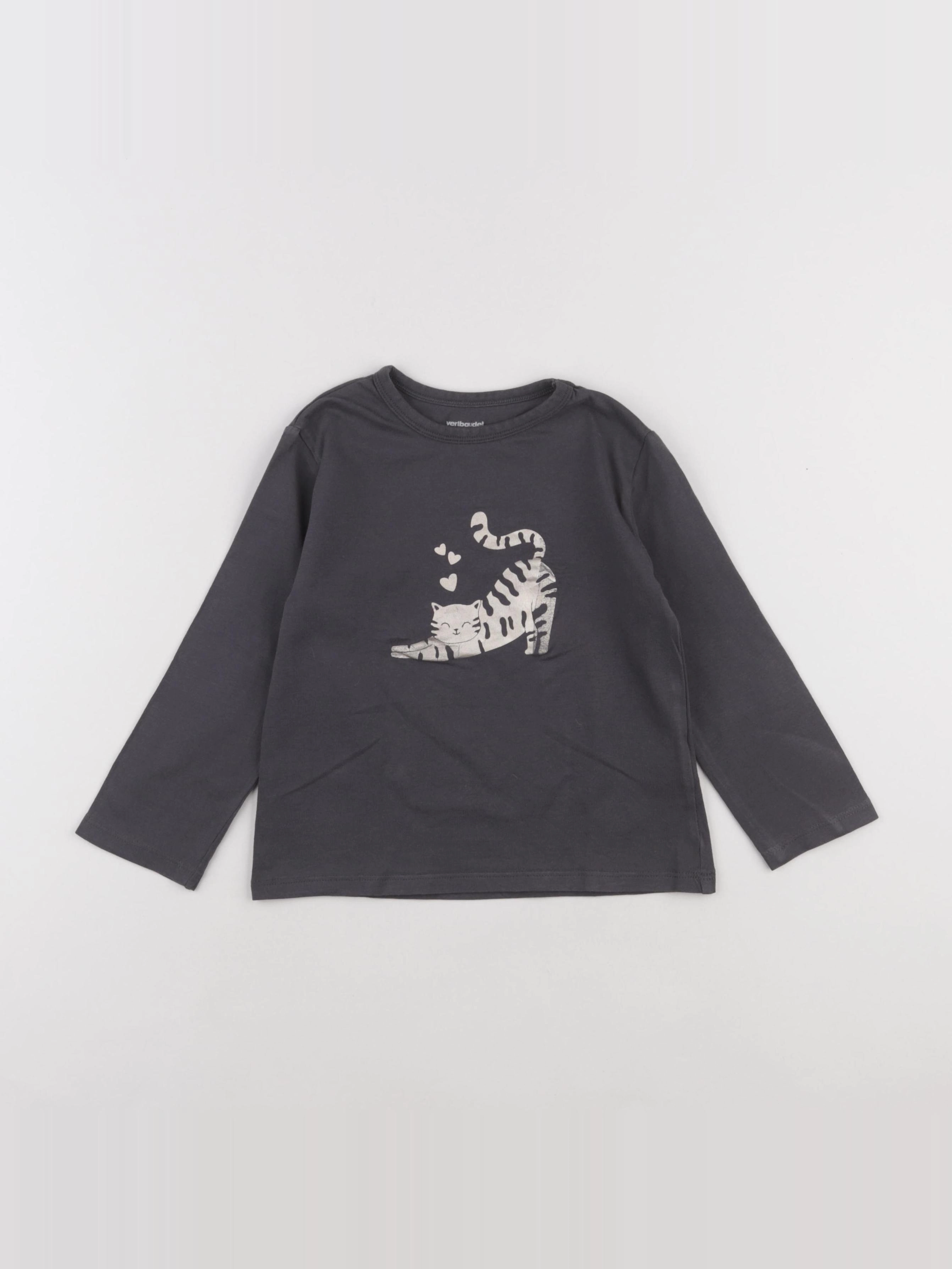 Vertbaudet - tee-shirt gris - 4 ans