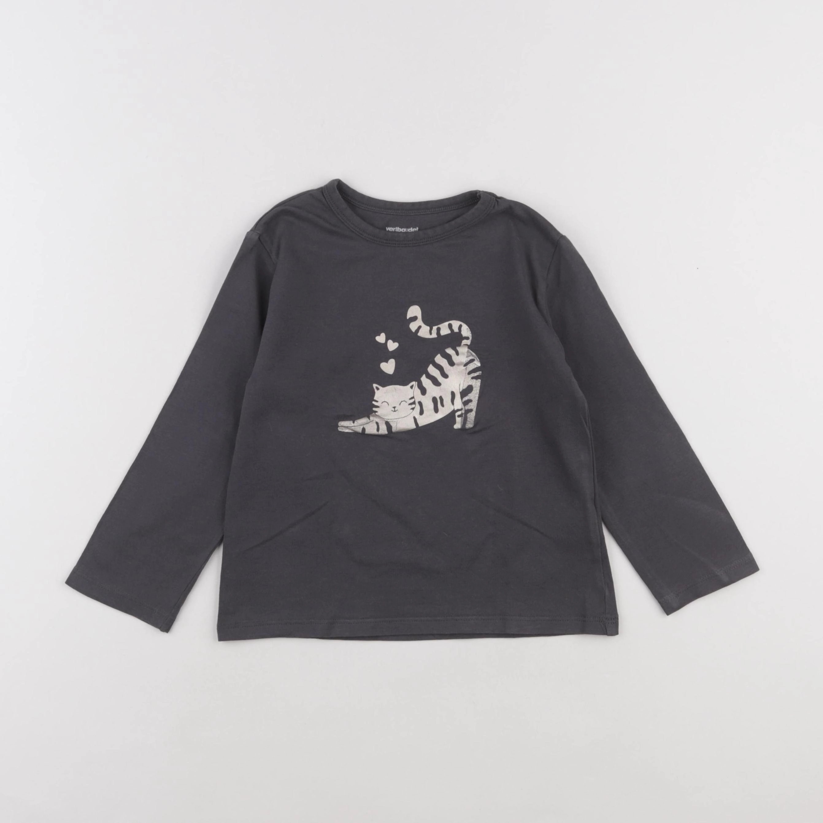 Vertbaudet - tee-shirt gris - 4 ans