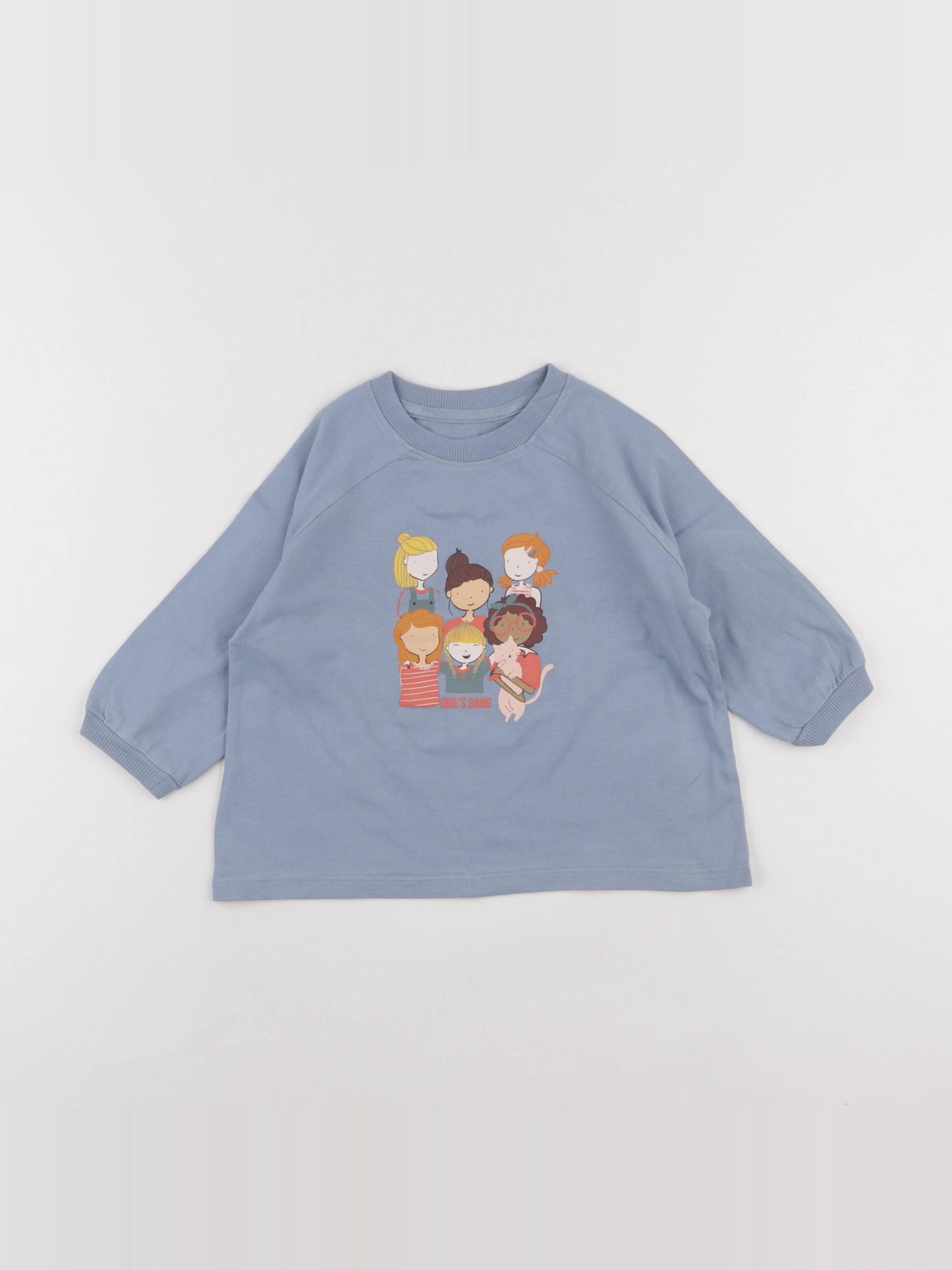 Vertbaudet - tee-shirt bleu - 4 ans