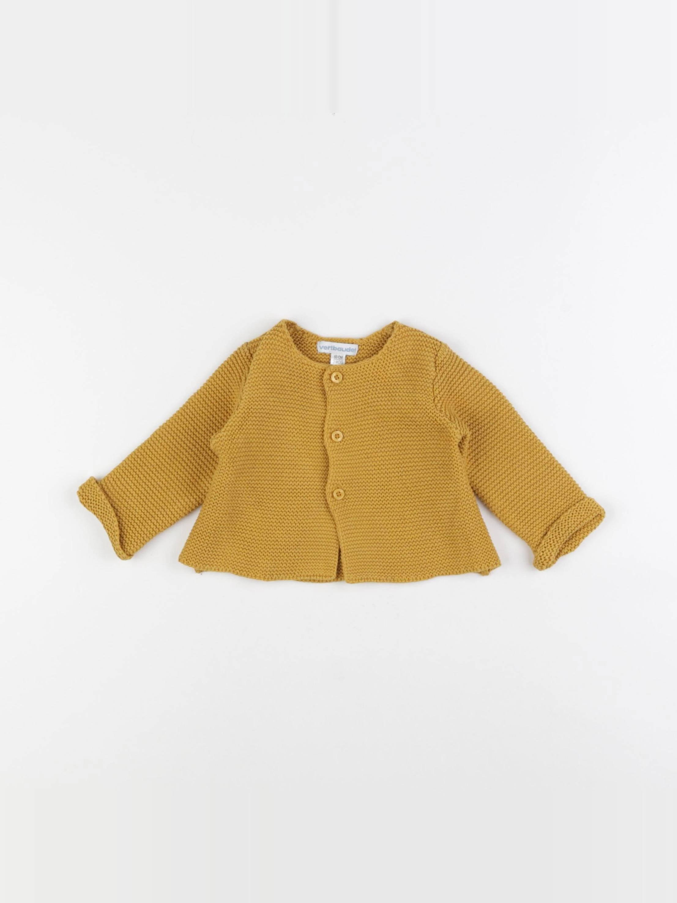 Vertbaudet - gilet jaune - 3 mois