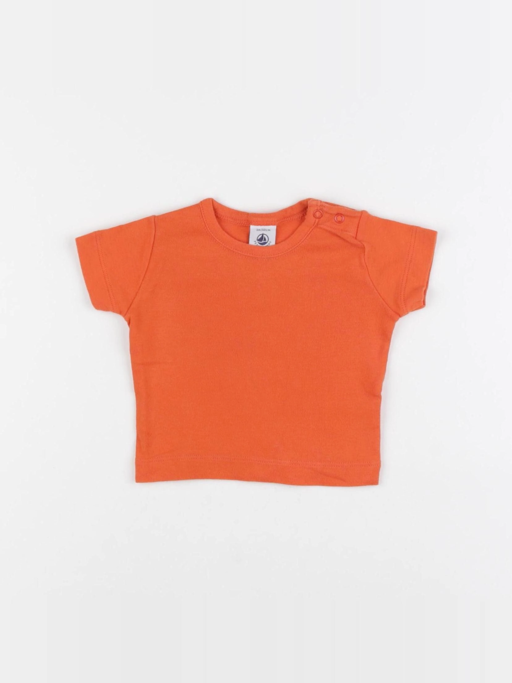 Petit Bateau - tee-shirt orange - 3 mois