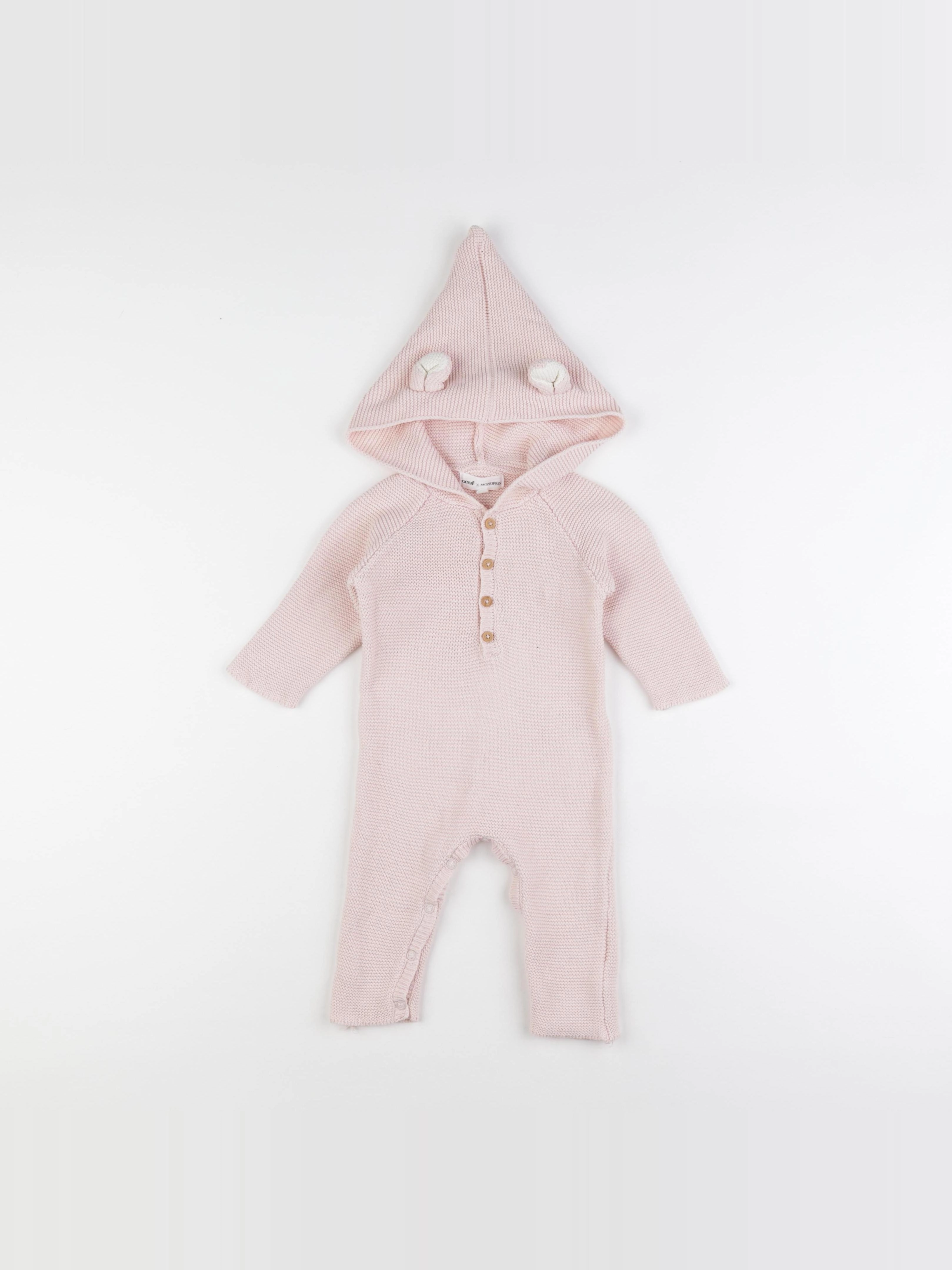 Monoprix - combinaison rose - 1/3 mois