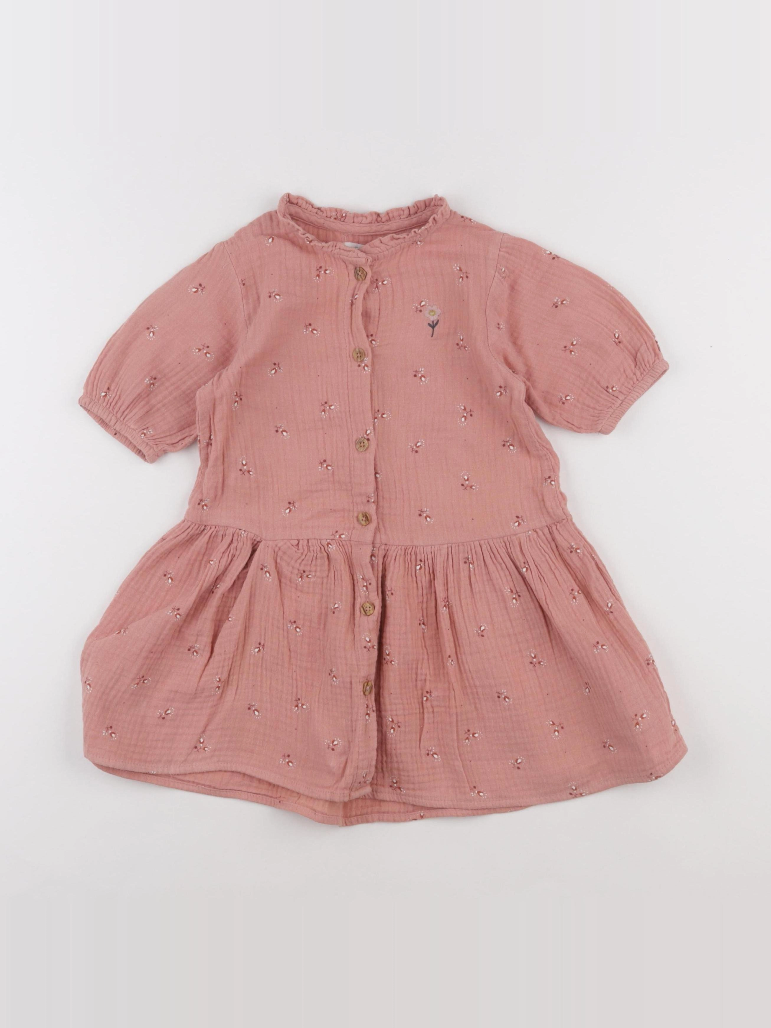 Vertbaudet - robe rose - 4 ans