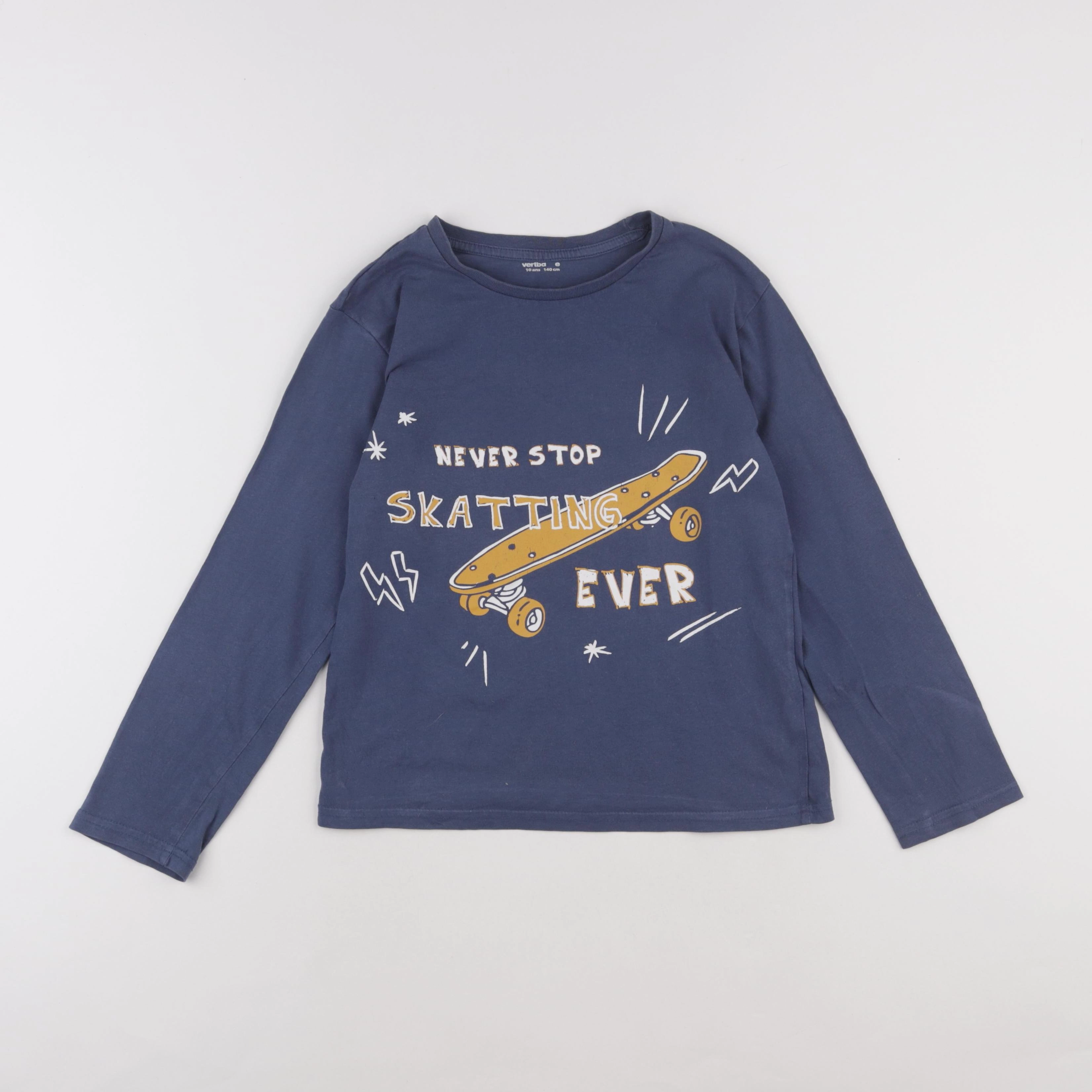 Vertbaudet - tee-shirt bleu - 10 ans