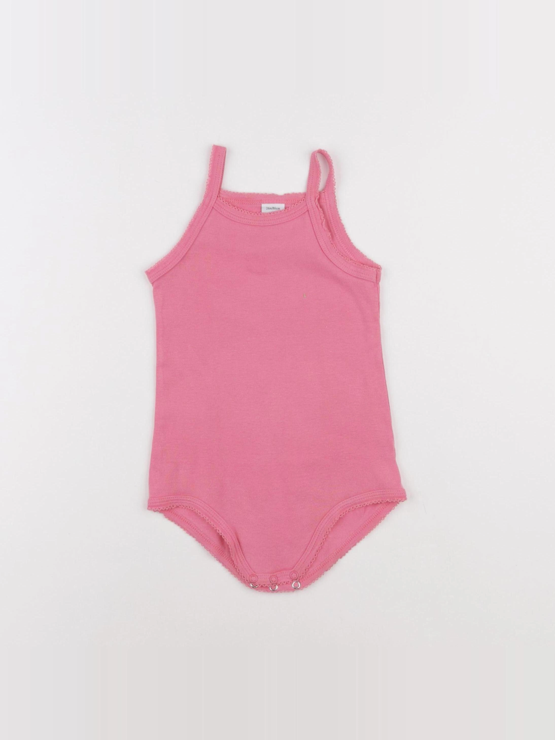 Petit Bateau - body rose - 24 mois