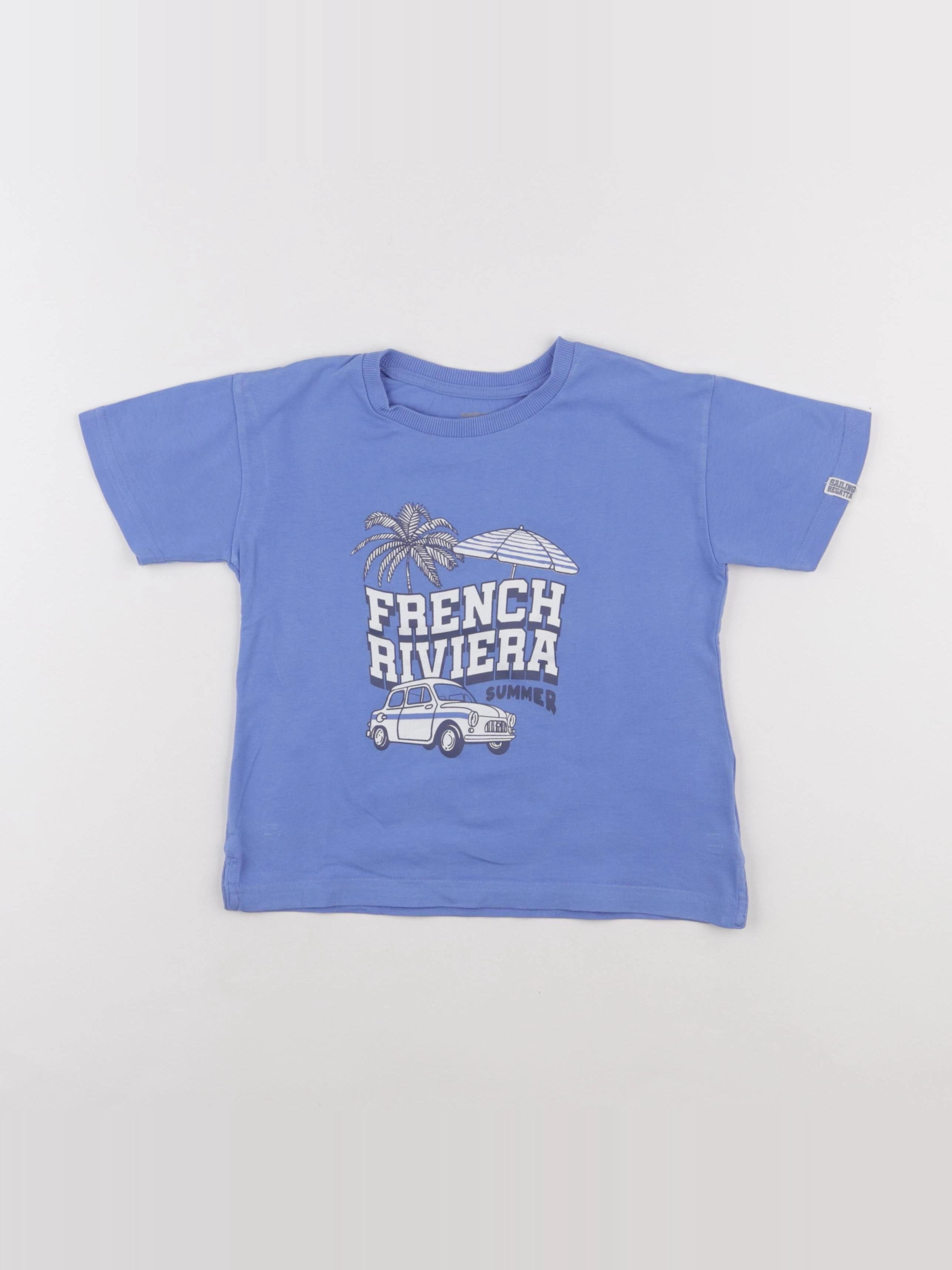 Vertbaudet - tee-shirt bleu - 4 ans