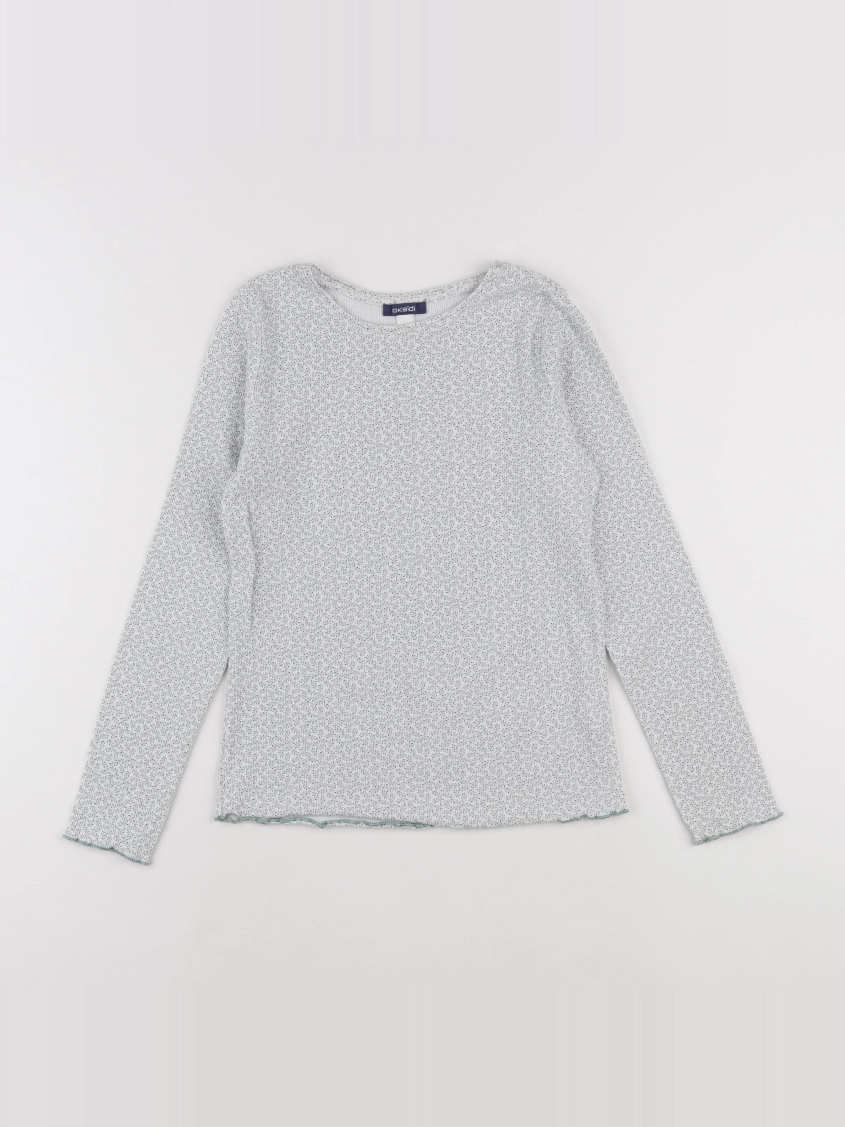 Okaidi - tee-shirt blanc, vert - 10 ans