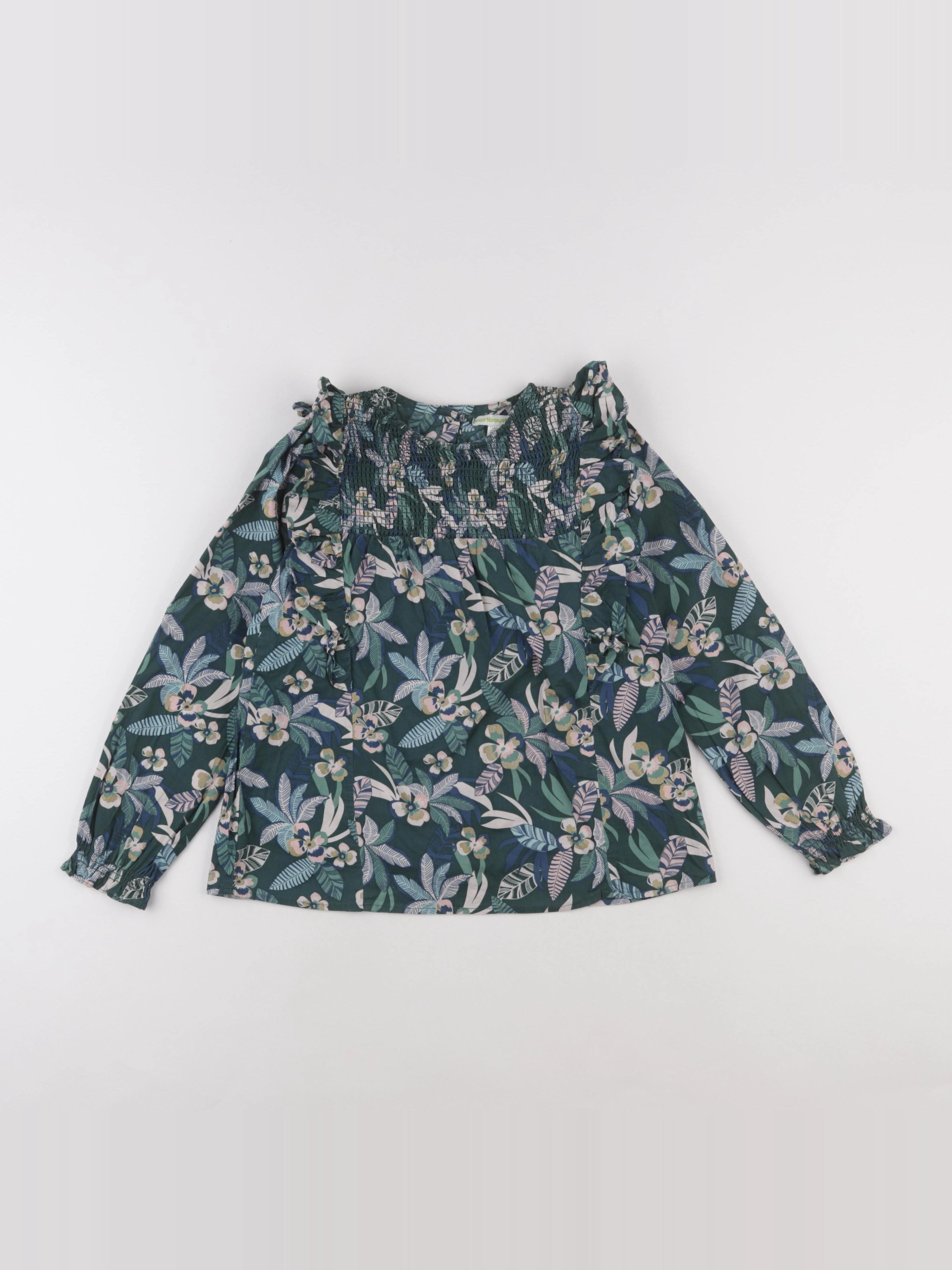 Vertbaudet - blouse vert - 9 ans