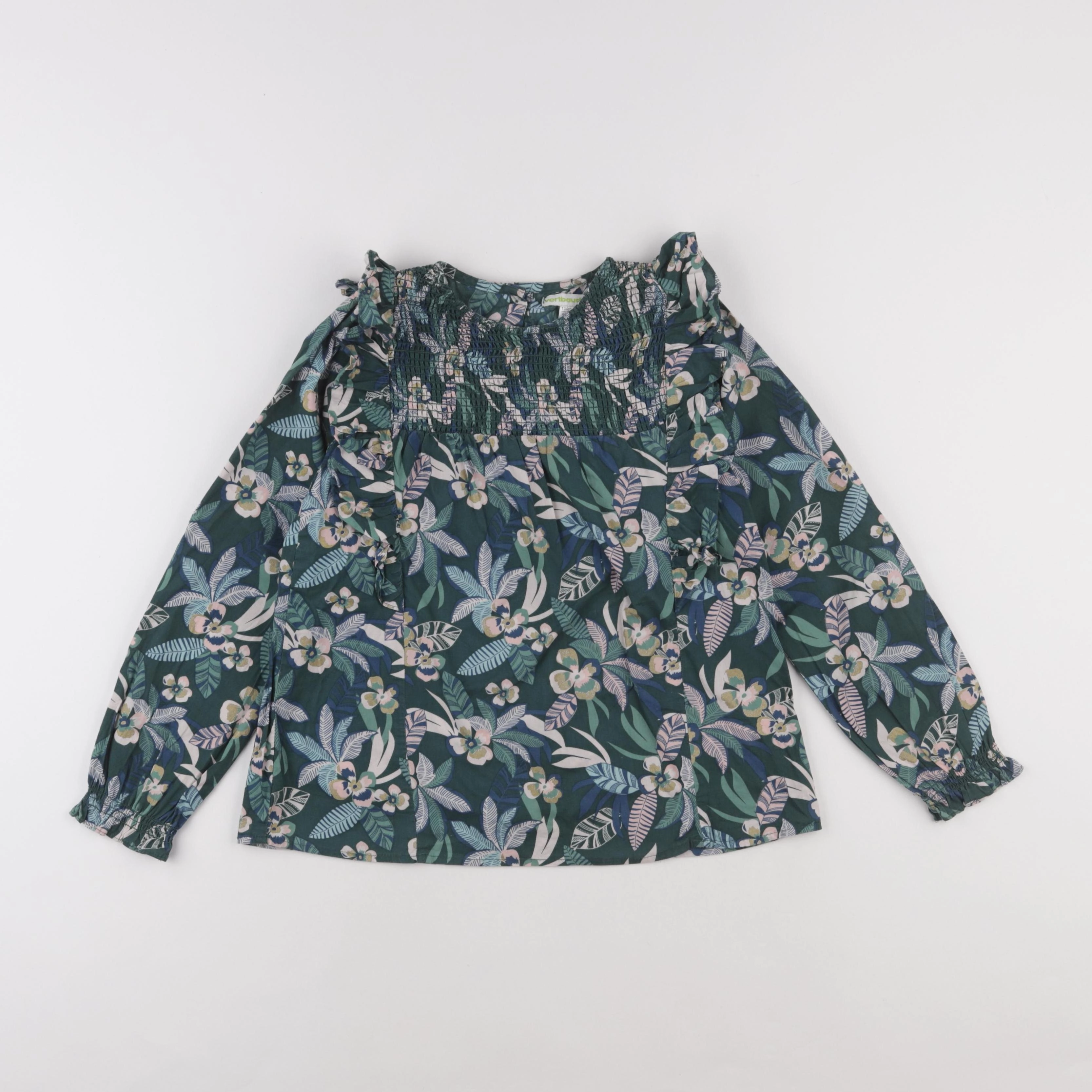 Vertbaudet - blouse vert - 9 ans