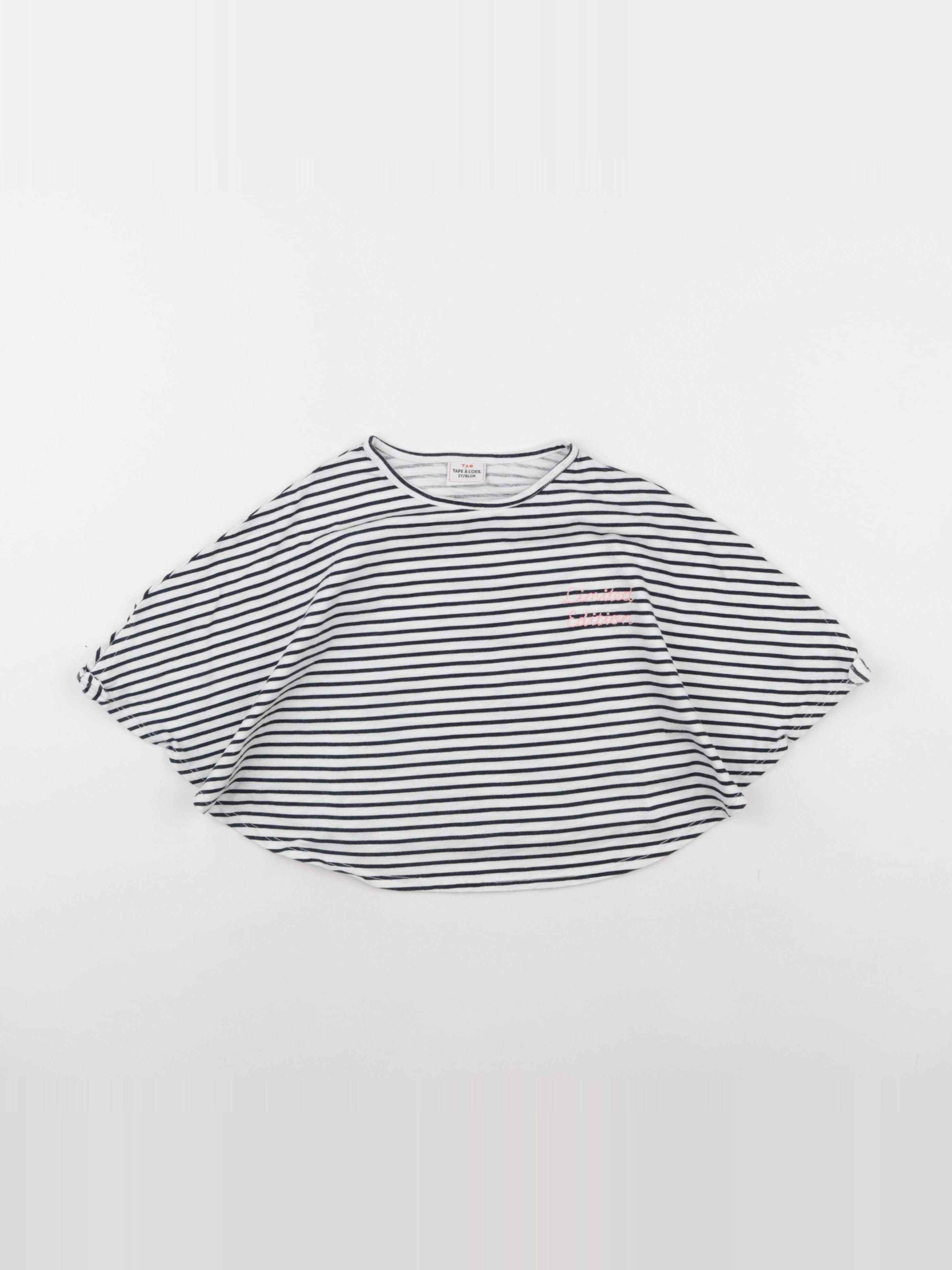 Tape à l'oeil - tee-shirt blanc, bleu - 2 ans