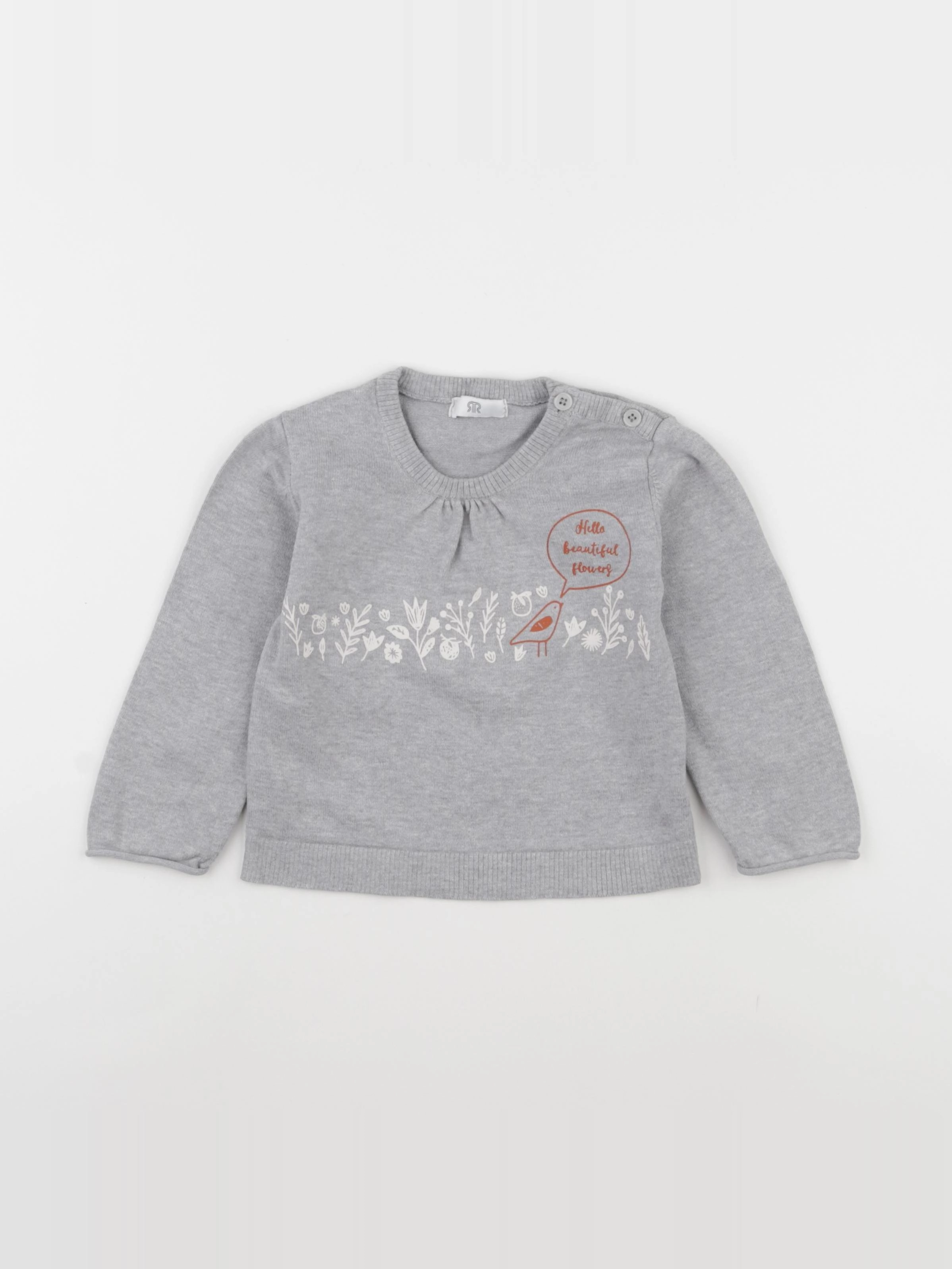La Redoute - pull gris - 2 ans