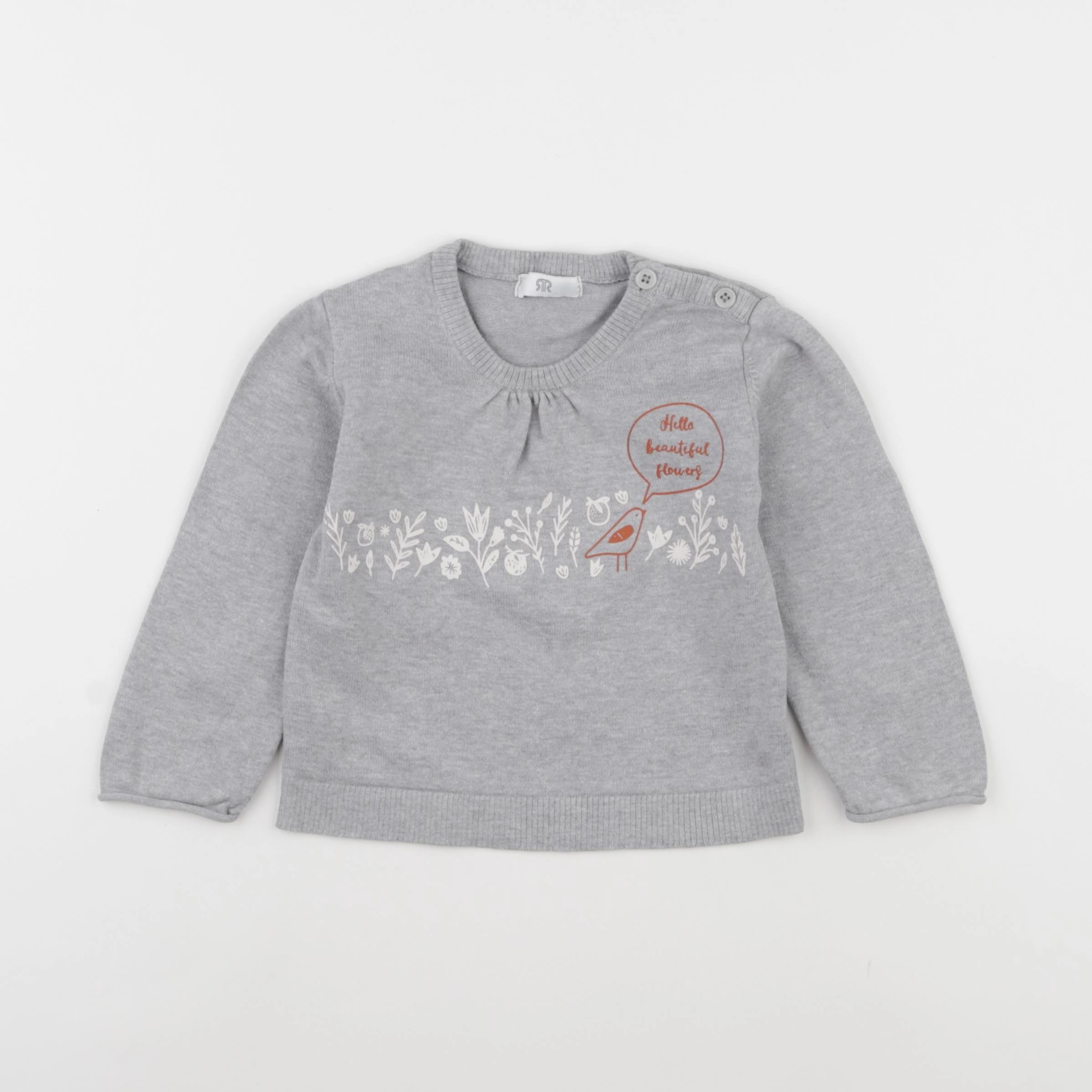 La Redoute - pull gris - 2 ans