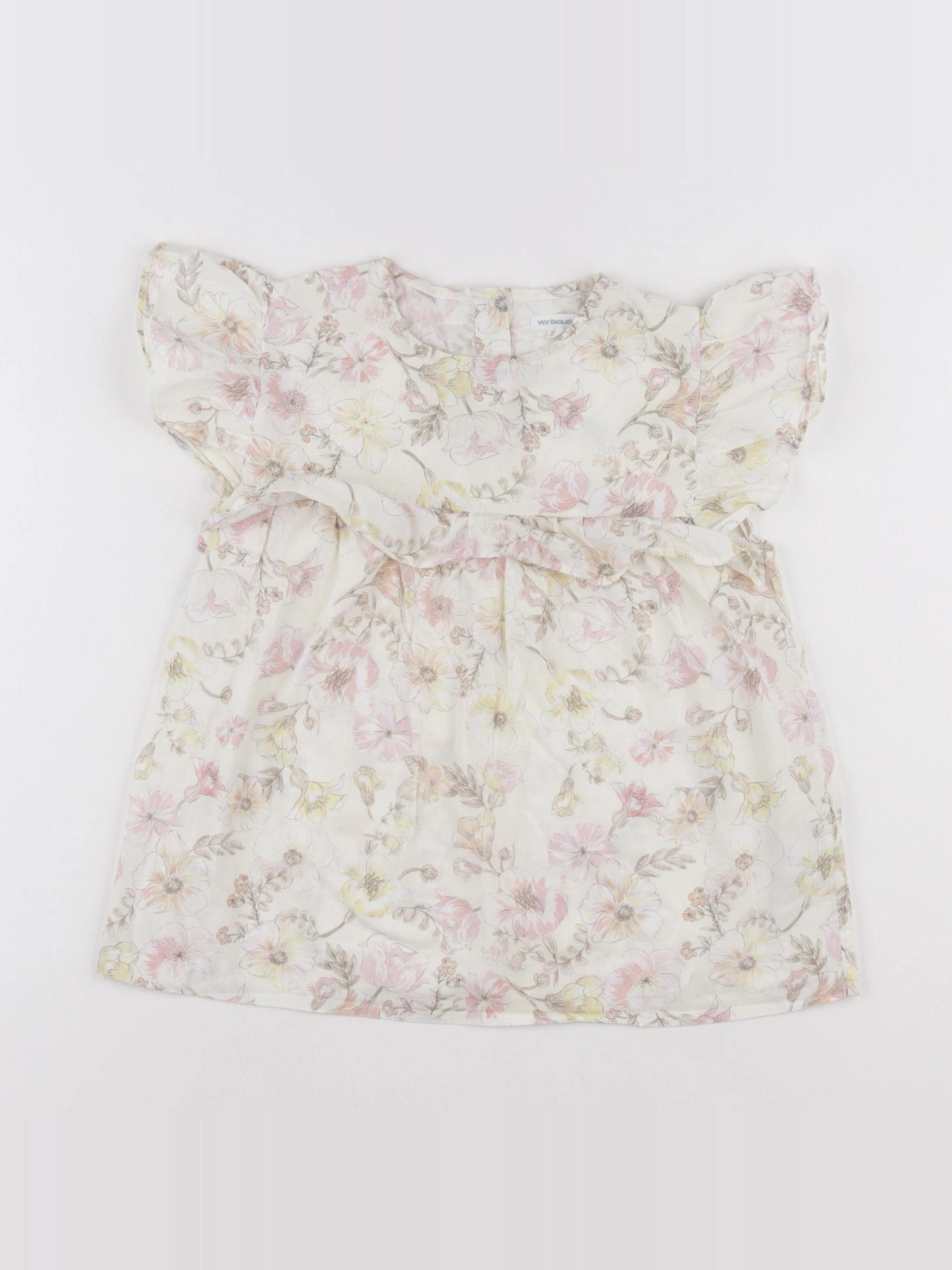 Vertbaudet - blouse jaune, rose - 9 ans