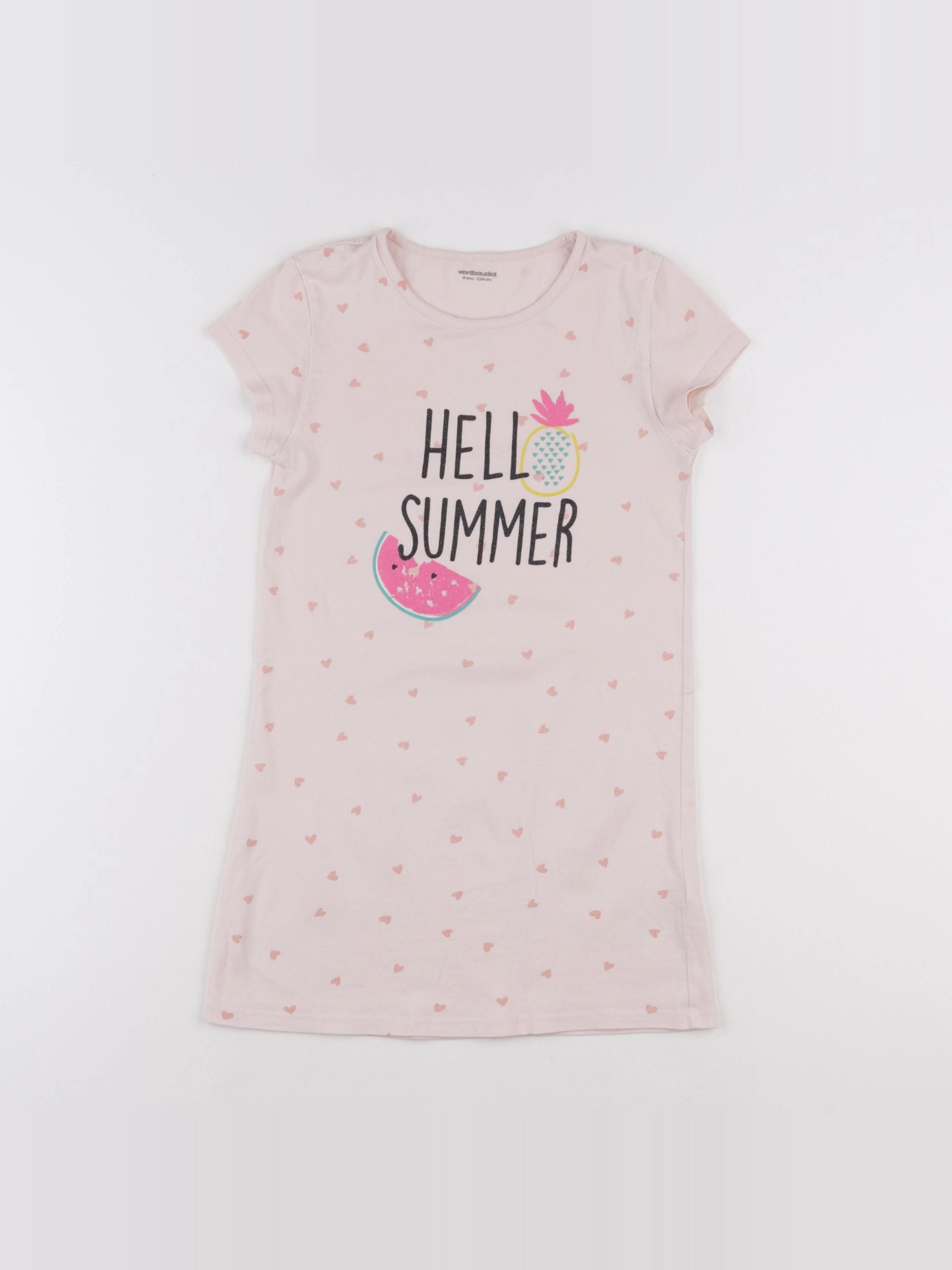 Vertbaudet - tee-shirt rose - 8 ans