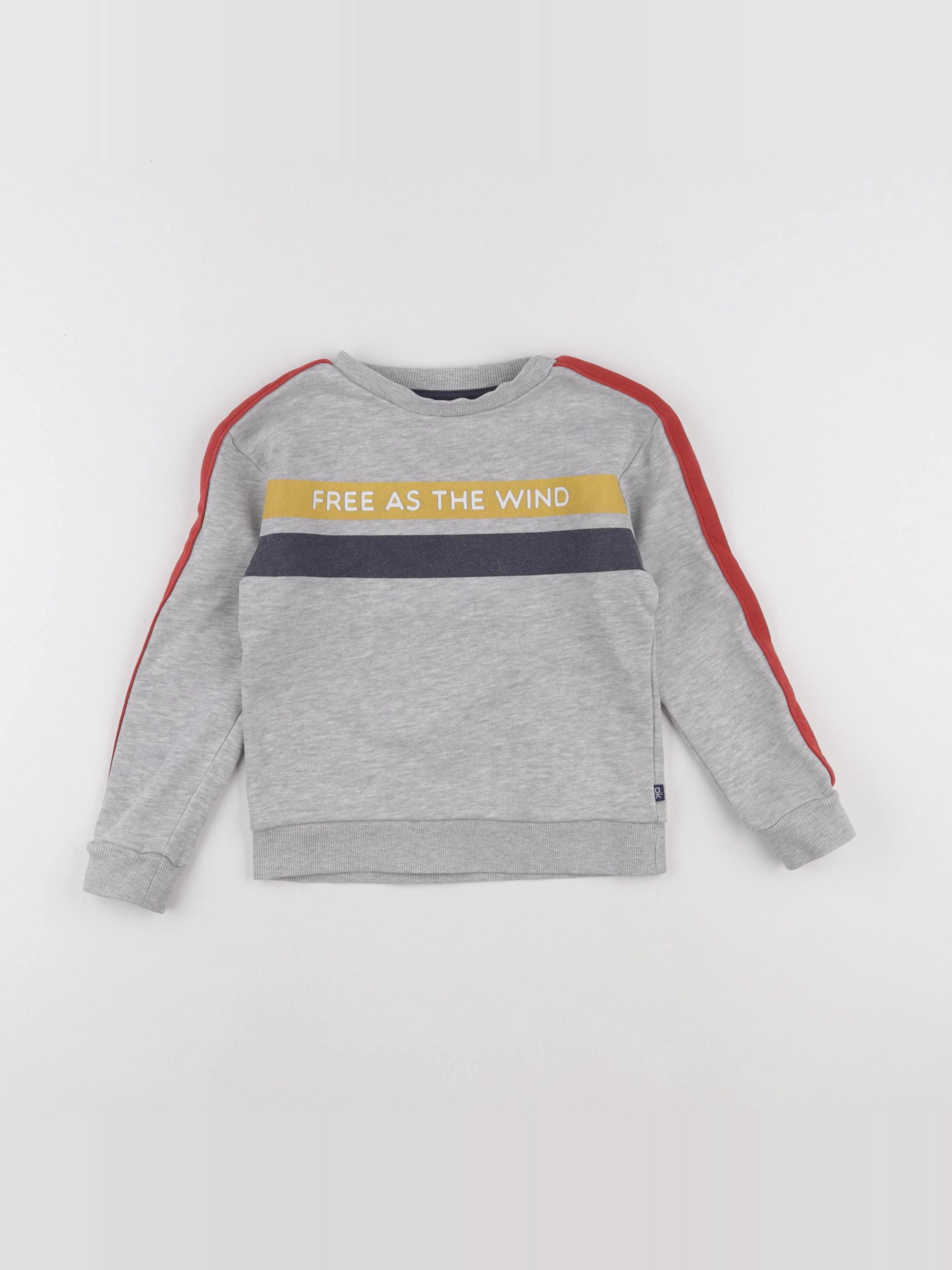 Okaidi - sweat gris - 5 ans