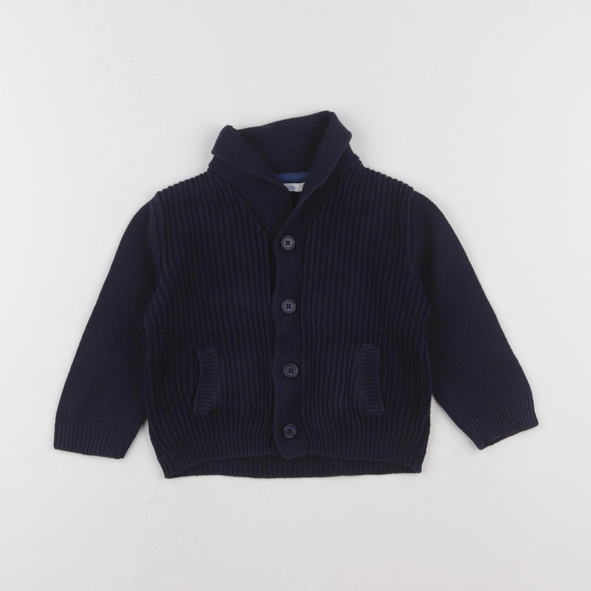 Boutchou - gilet bleu - 18 mois