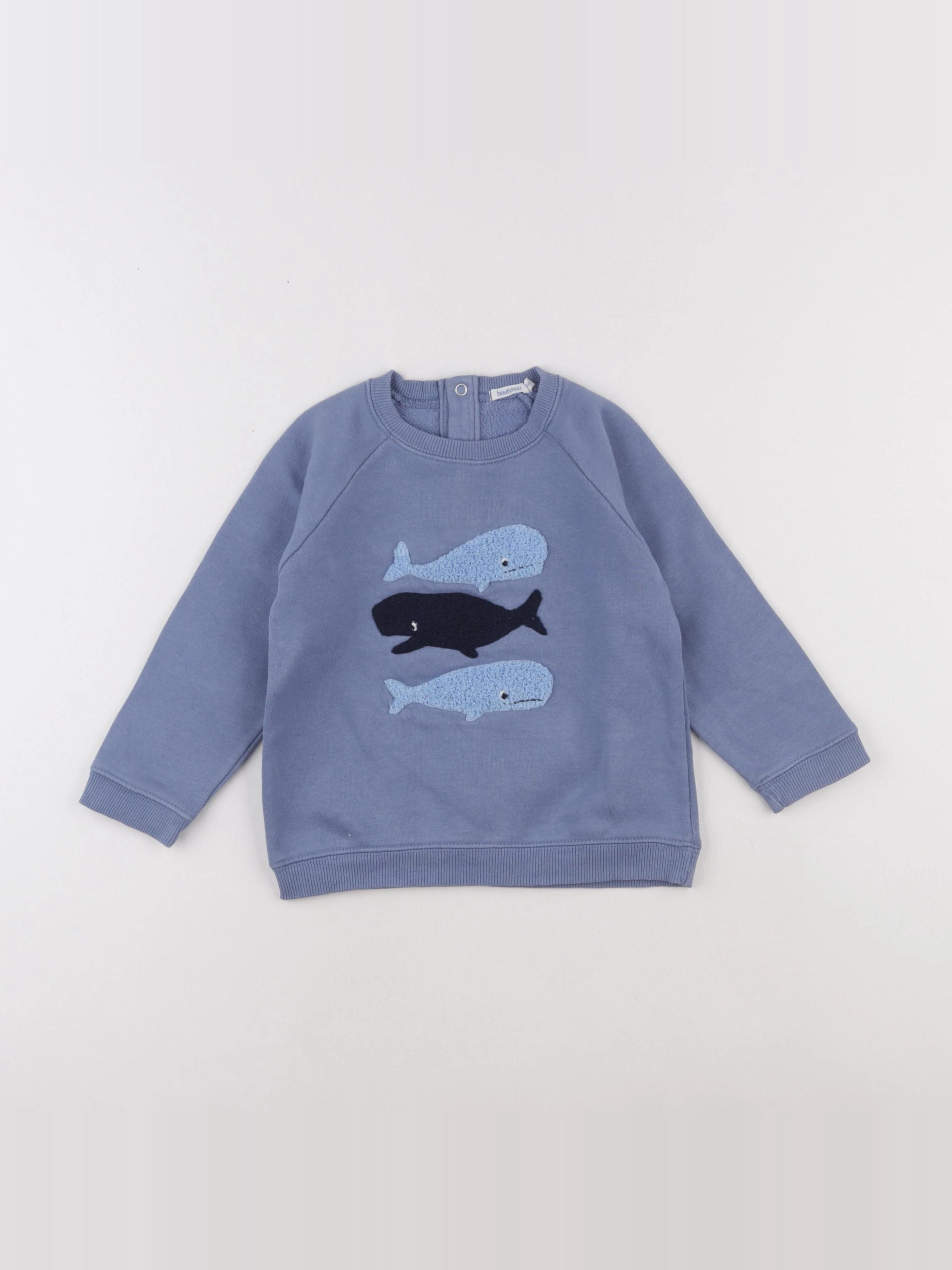 Boutchou - sweat bleu - 36 mois