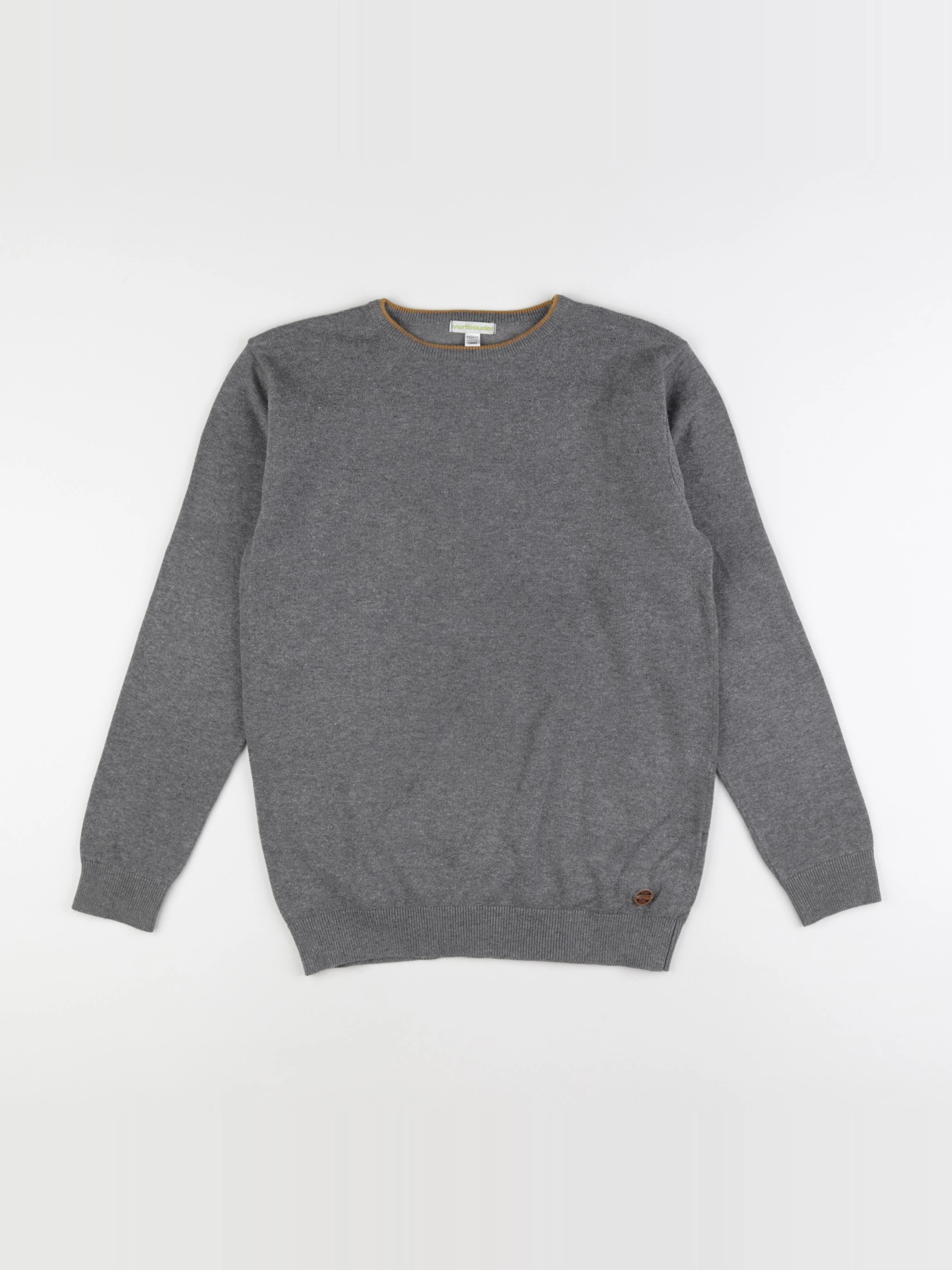 Vertbaudet - pull gris - 12 ans