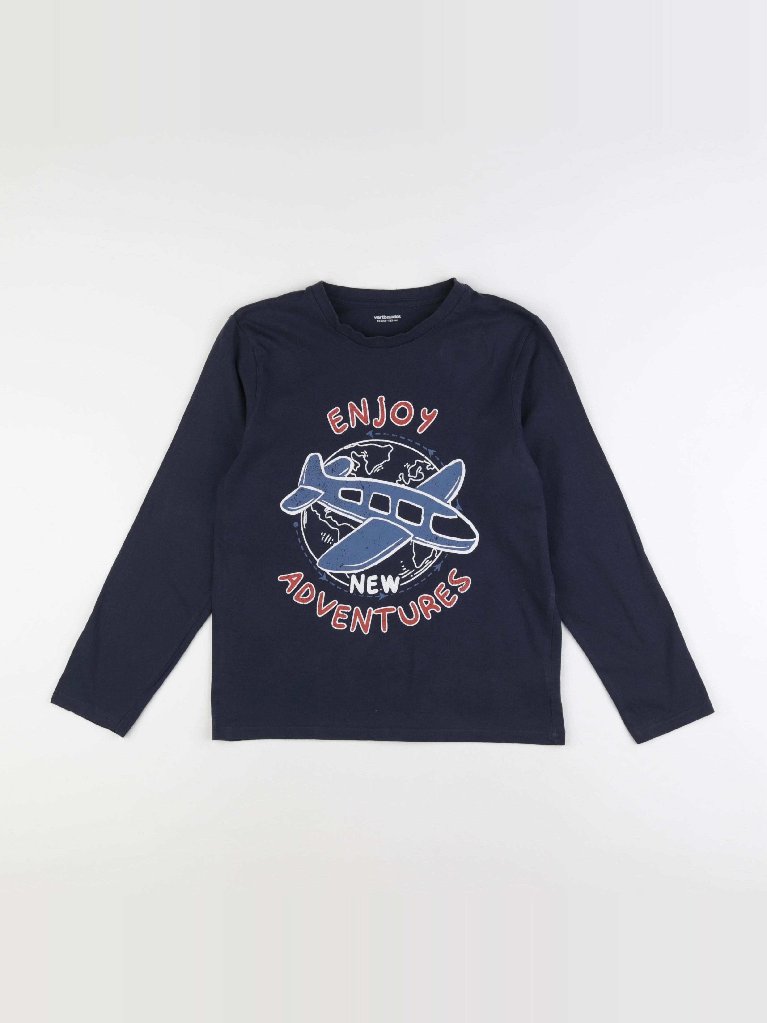 Vertbaudet - tee-shirt bleu - 12 ans