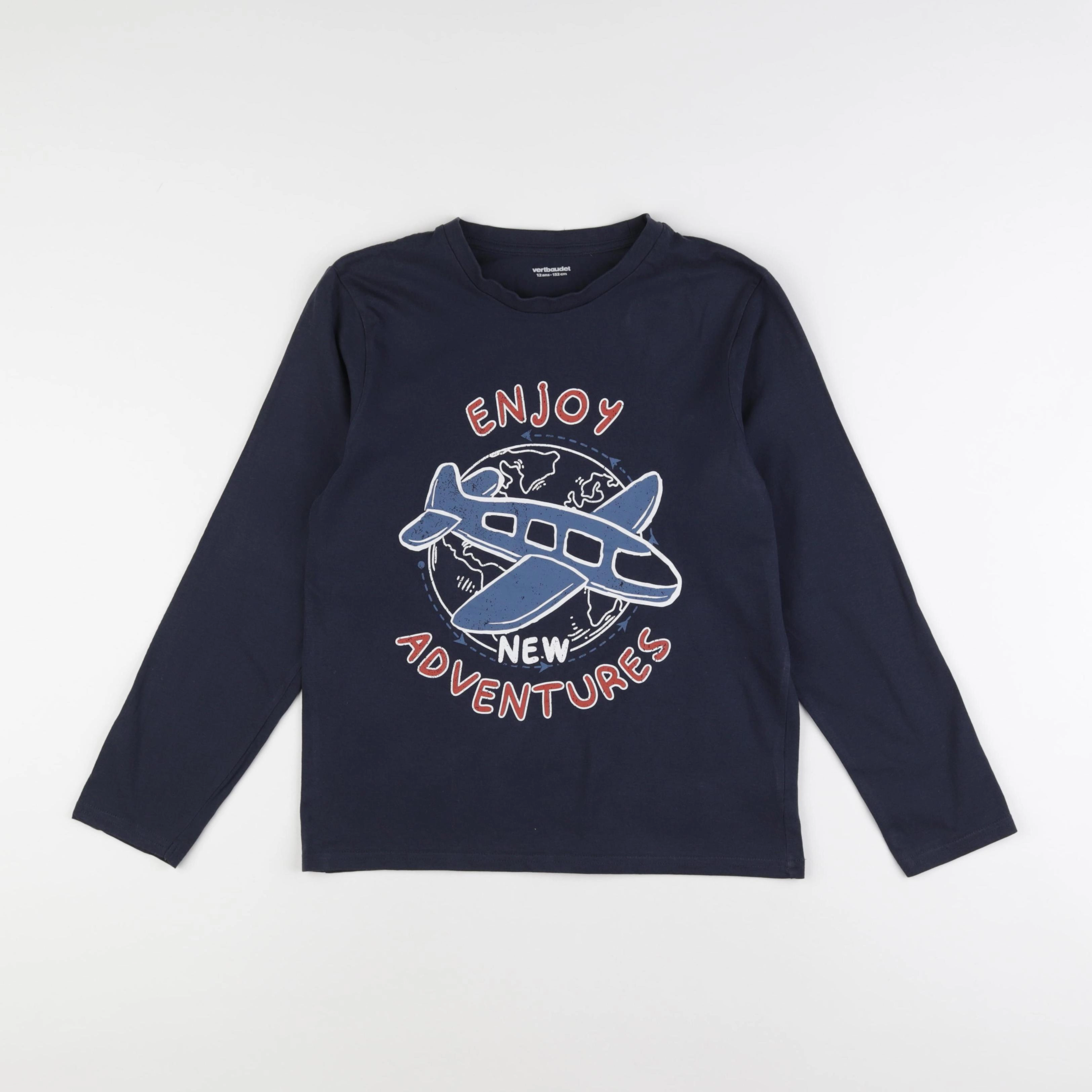 Vertbaudet - tee-shirt bleu - 12 ans
