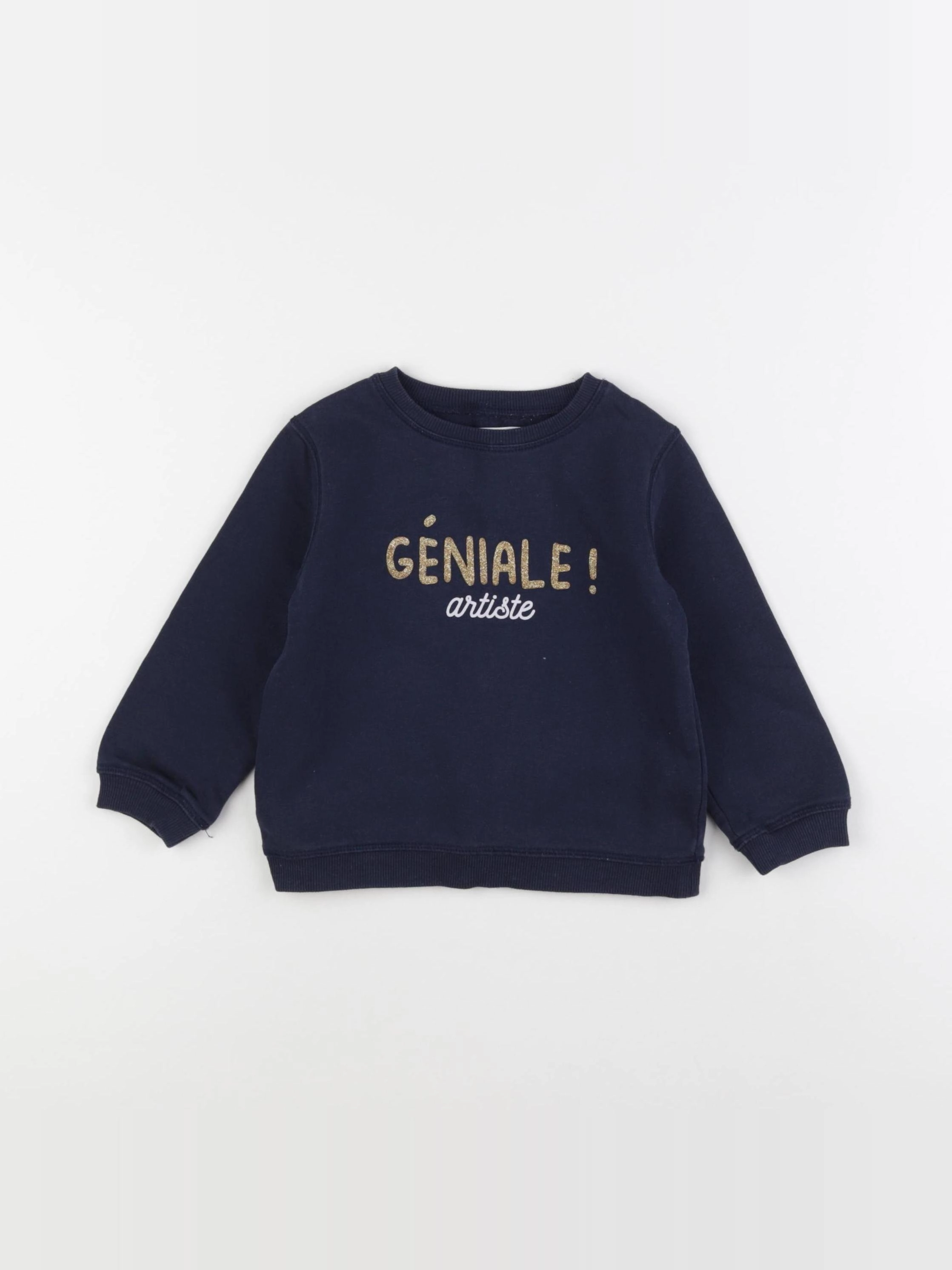 Vertbaudet - sweat bleu - 2 ans