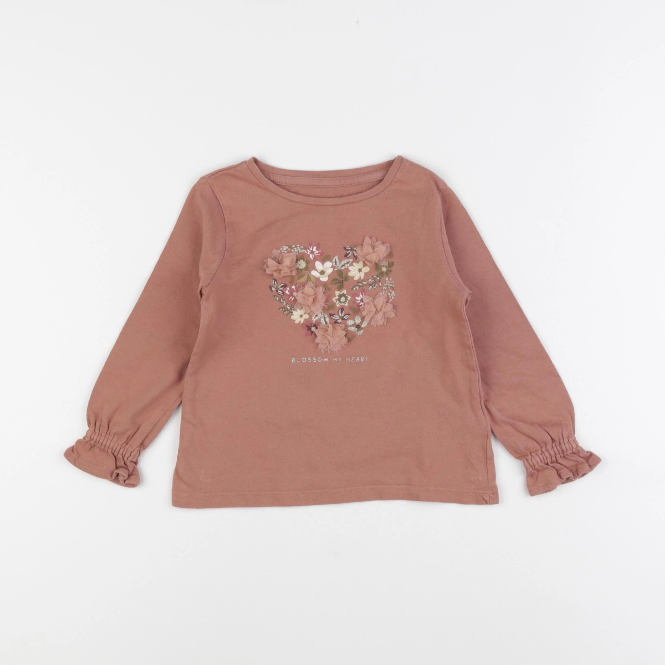 Vertbaudet - tee-shirt beige - 2 ans
