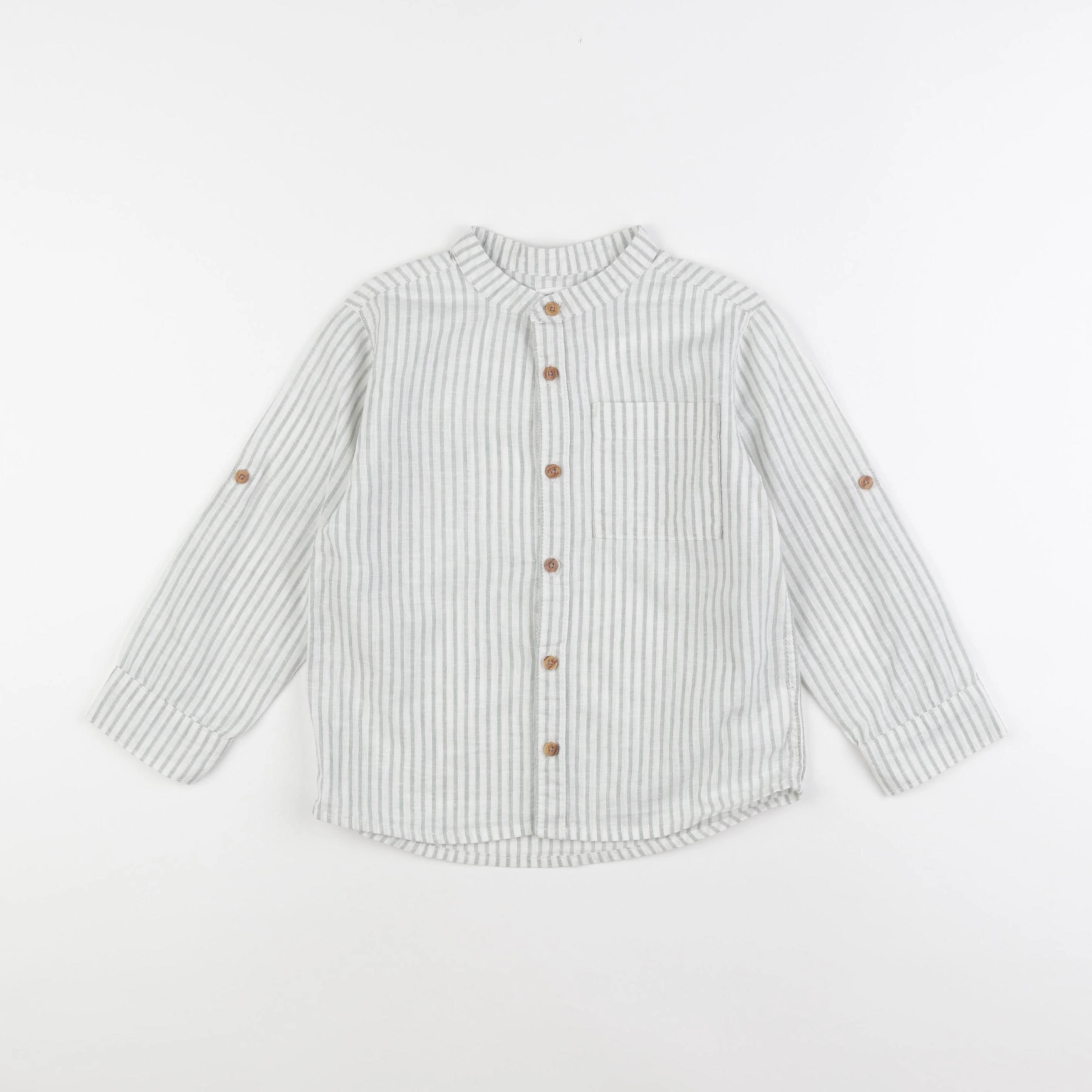 Vertbaudet - chemise blanc, vert - 6 ans