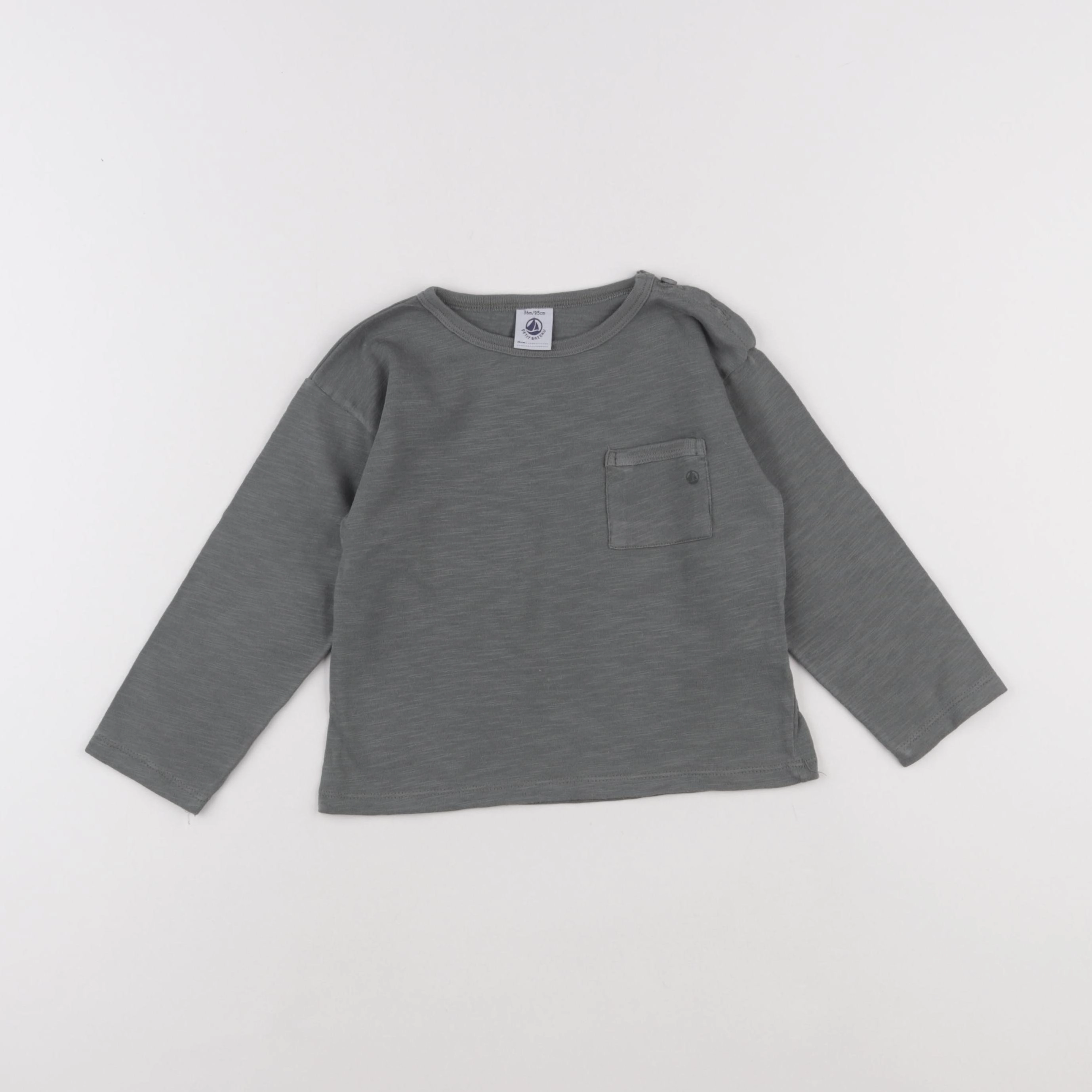 Petit Bateau - tee-shirt vert - 36 mois