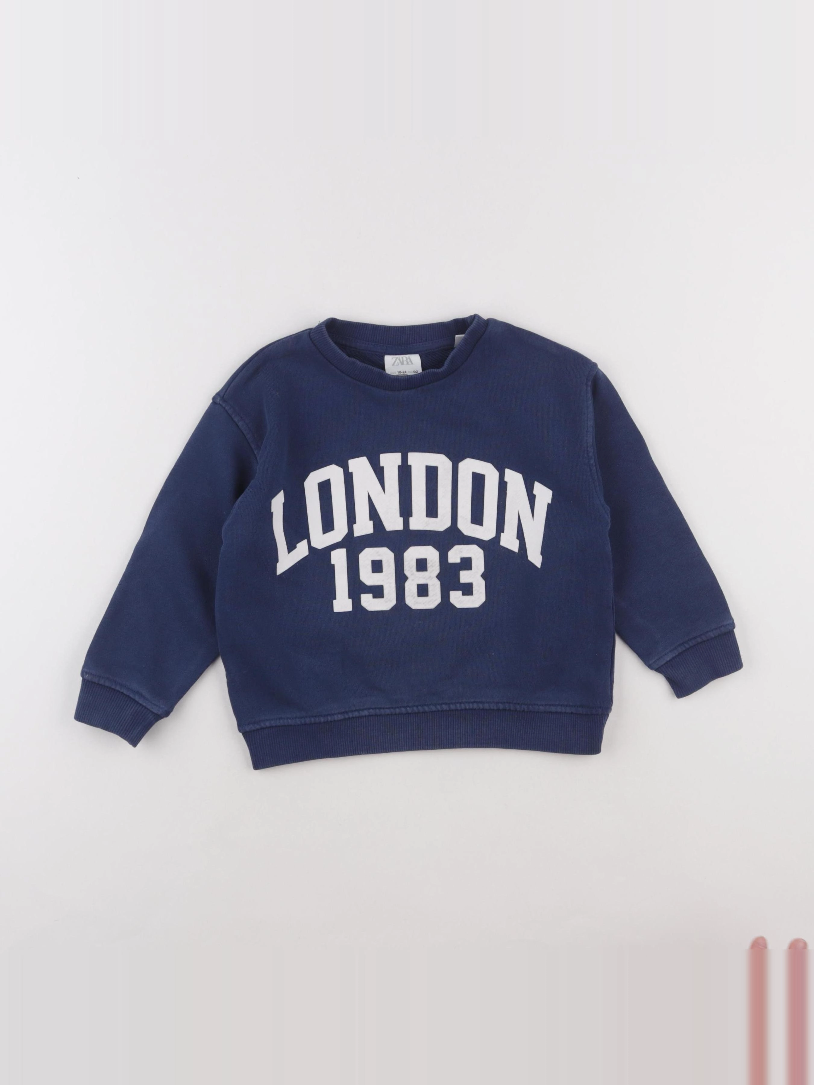 Zara - sweat bleu - 18/24 mois