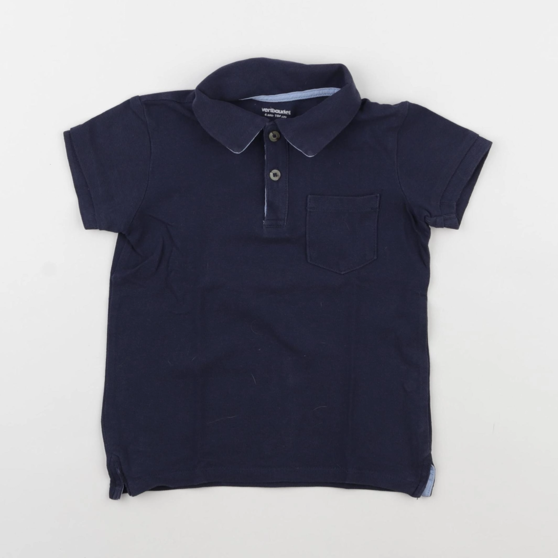 Vertbaudet - polo bleu - 4 ans