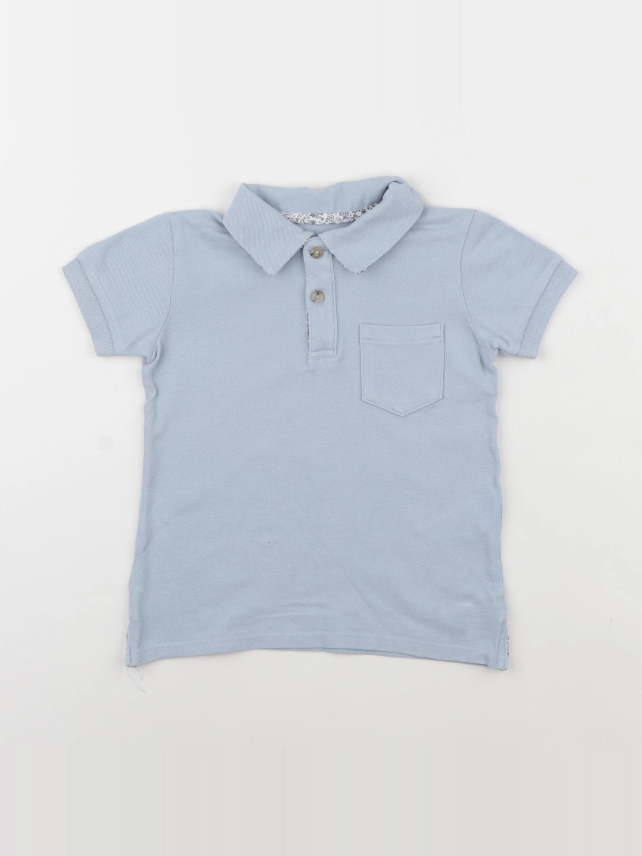 Vertbaudet - polo bleu - 4 ans