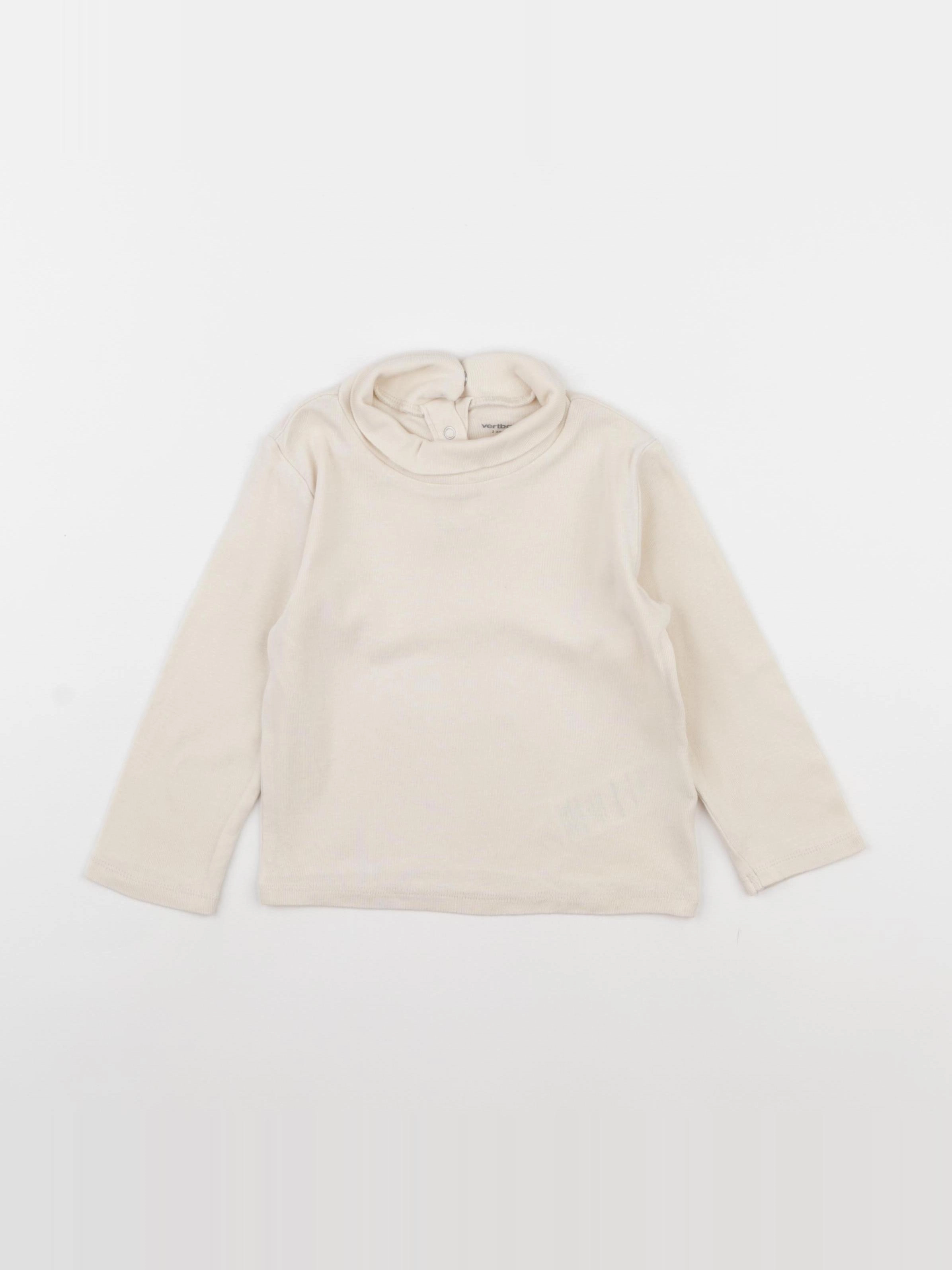 Vertbaudet - sous-pull beige - 2 ans