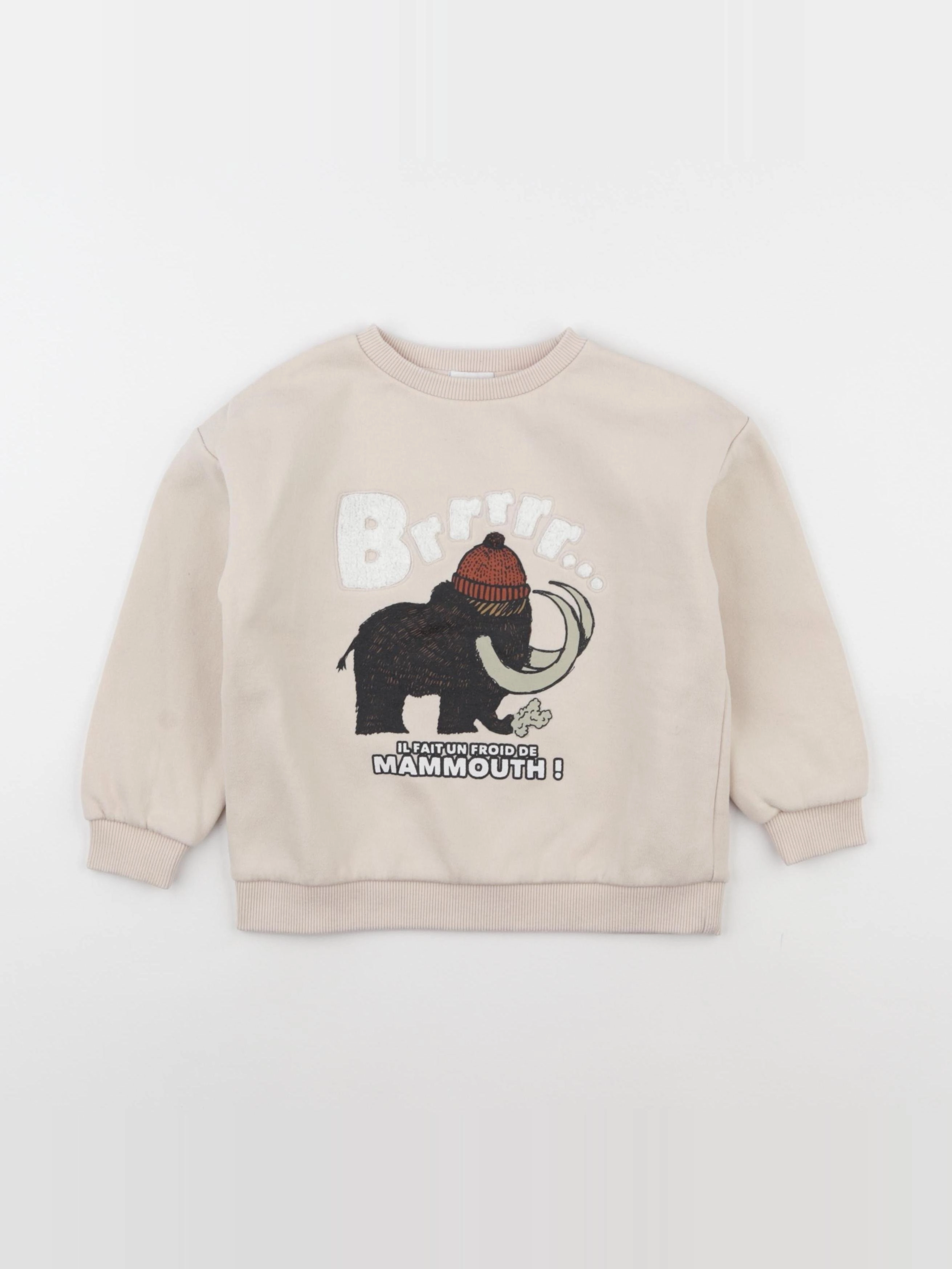 Vertbaudet - sweat beige - 5 ans