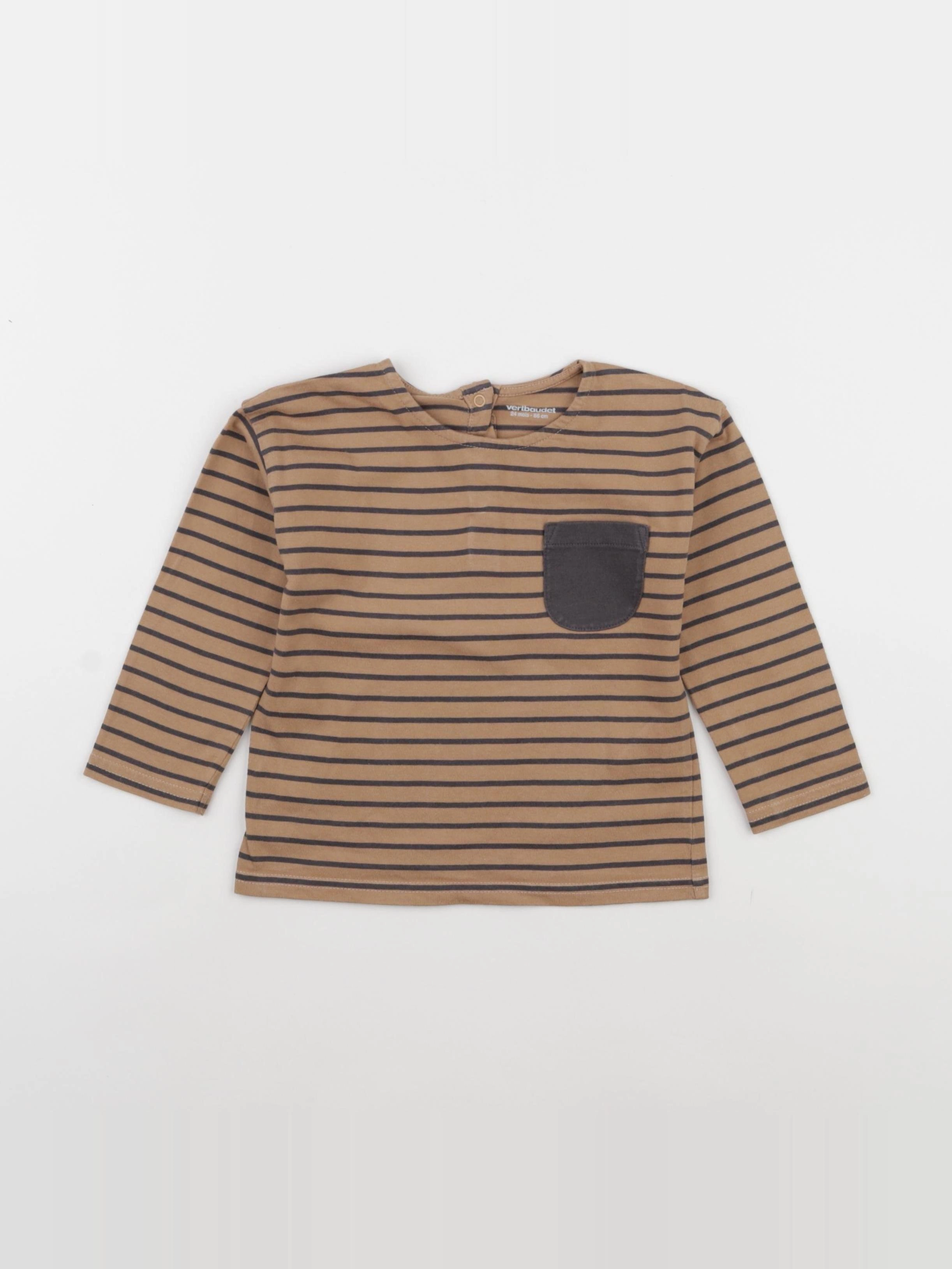 Vertbaudet - tee-shirt marron - 24 mois